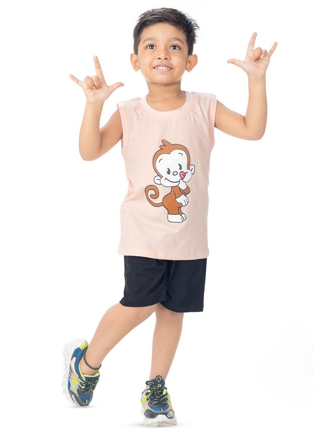 NEW GEN Boys Printed T-shirt with Shorts-image-43