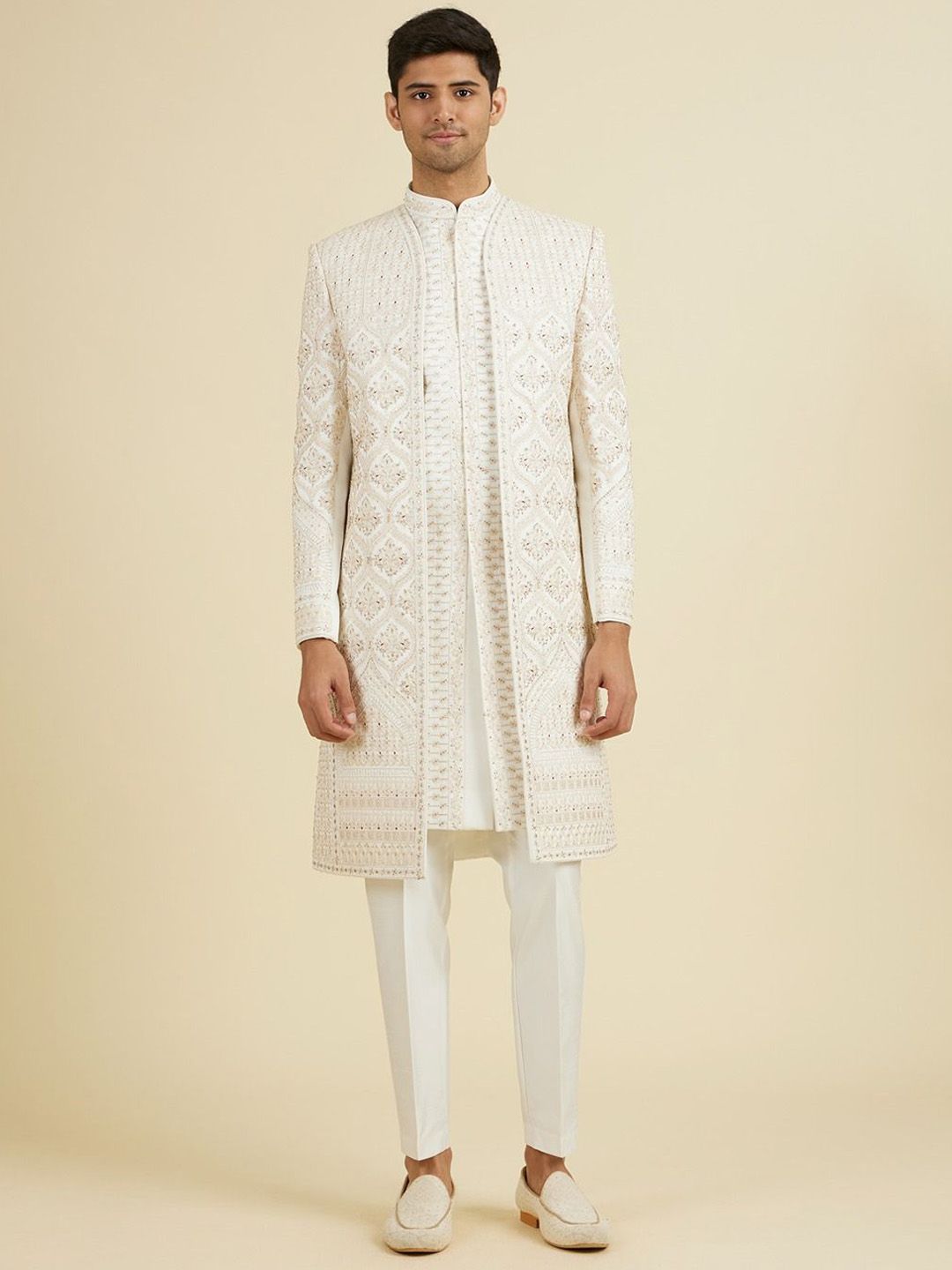 Manyavar Men Embroidered Sherwani Set-picture-32