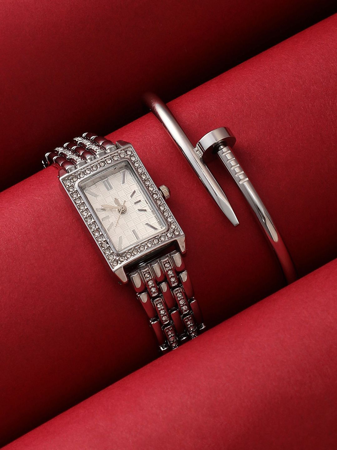 HAUTE SAUCE by Campus Sutra Women Set Of 2 The Chrie Watch & Bracelet SSM25_HSWB5153-image-2