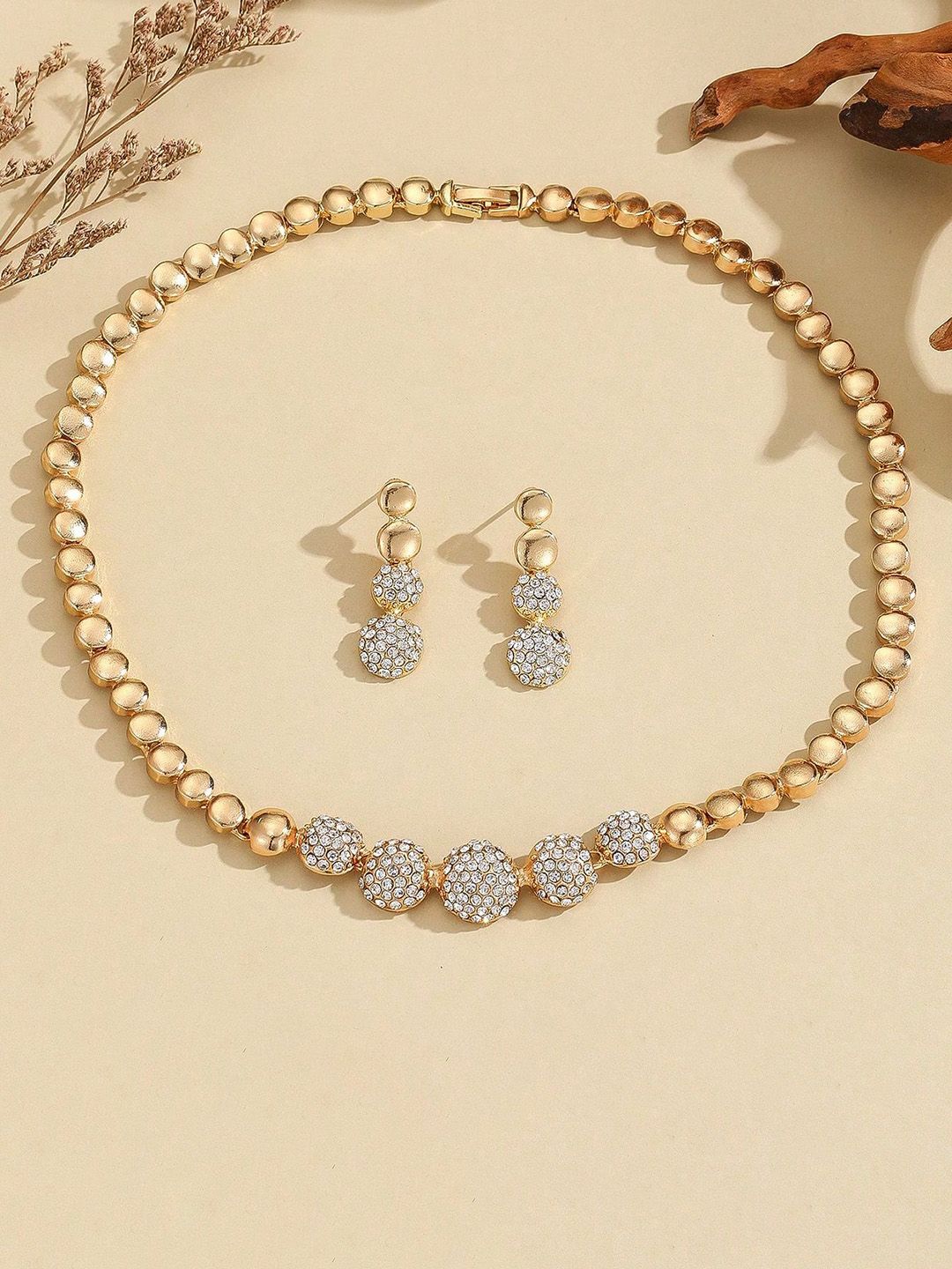 Shining Diva Fashion Gold Plated Stone Studded Jewellery Set-picture-22