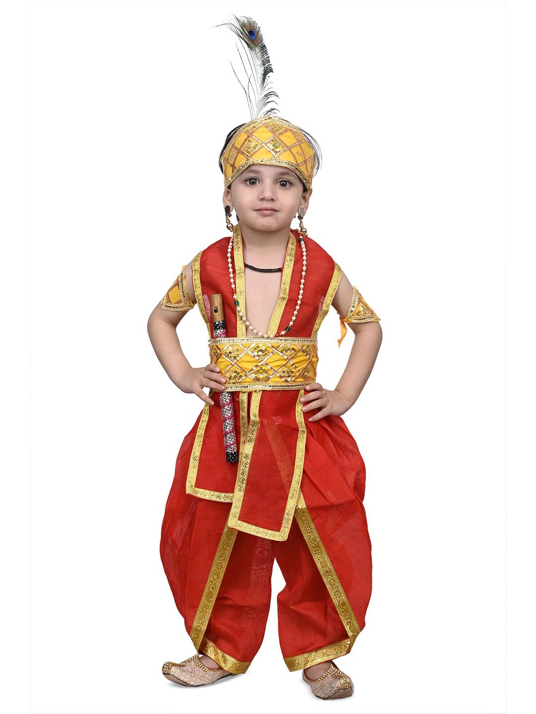 VALUE CREATION Kids Dhoti With Angabastram & Headband-picture-21