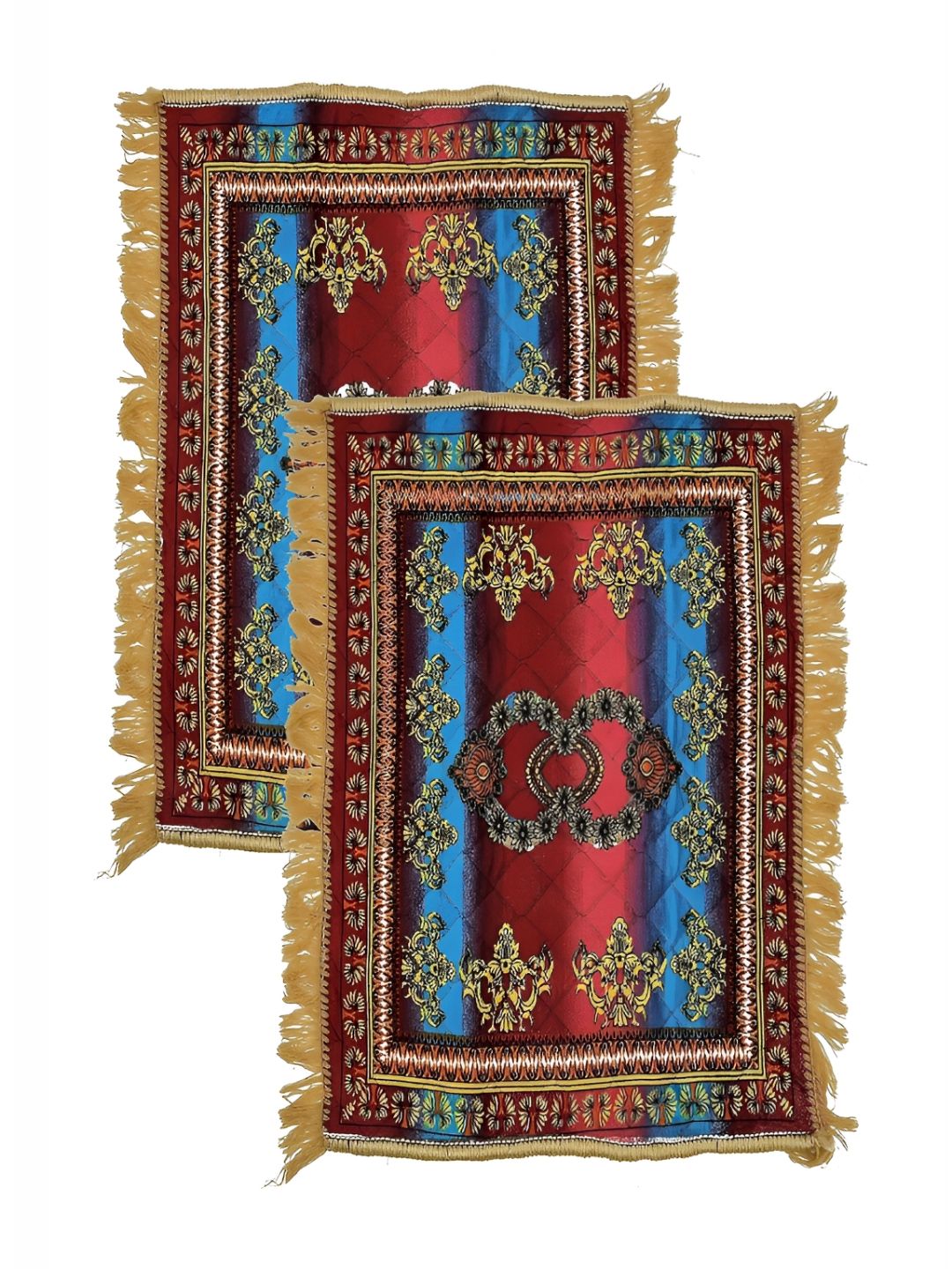 Aura 2-Pcs Blue & Red Printed Prayer Mat-picture-30