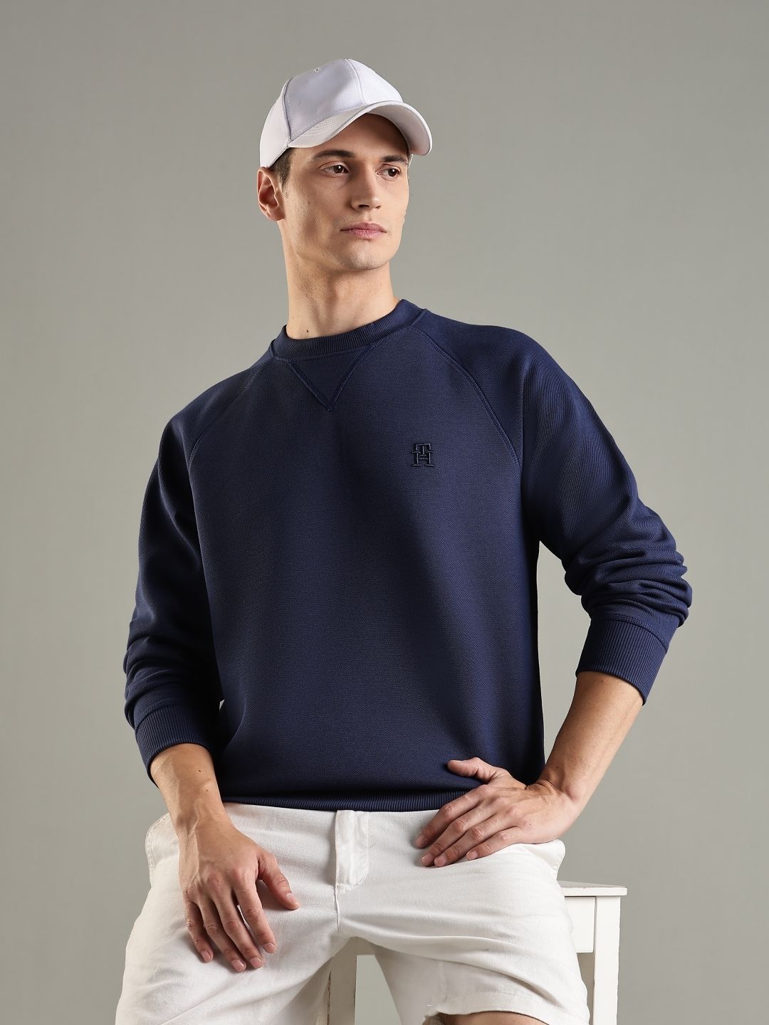 Tommy Hilfiger Men Self Design Sweatshirt-picture-20
