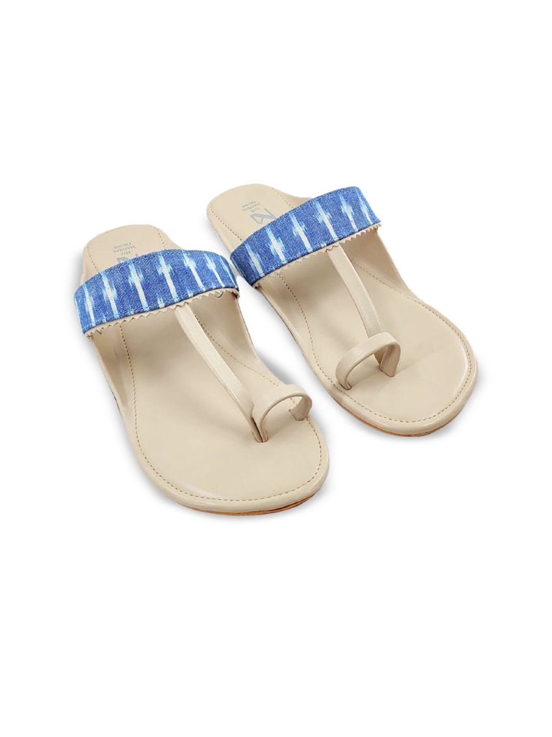 THE MADRAS TRUNK Women Striped Open Toe Flats with Bows-picture-16