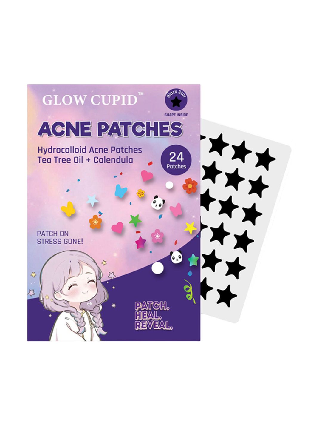 GLOW CUPID Acne Patches With Tea Tree Oil & Calendula - 24 Patches