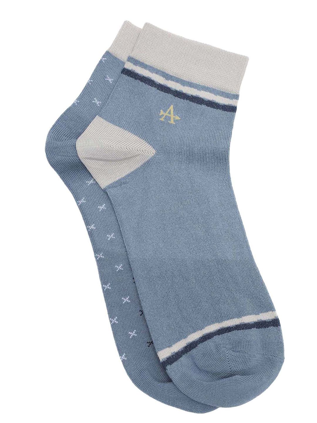 Arrow Men Pack Of 2 Printed Pure Cotton Ankle-Length Socks