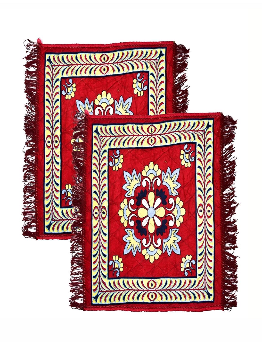 Aura 2-Pcs Red & Beige Printed Prayer Mat-image-28