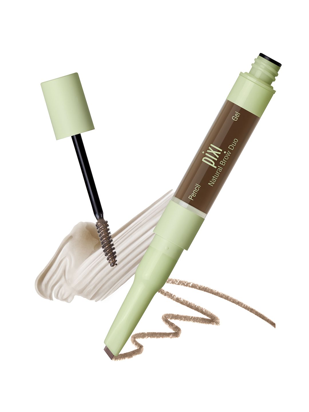 Pixi Flawlessly Polished Natural Brow Duo - 0.2 g - 2.5 ml - Natural Brown