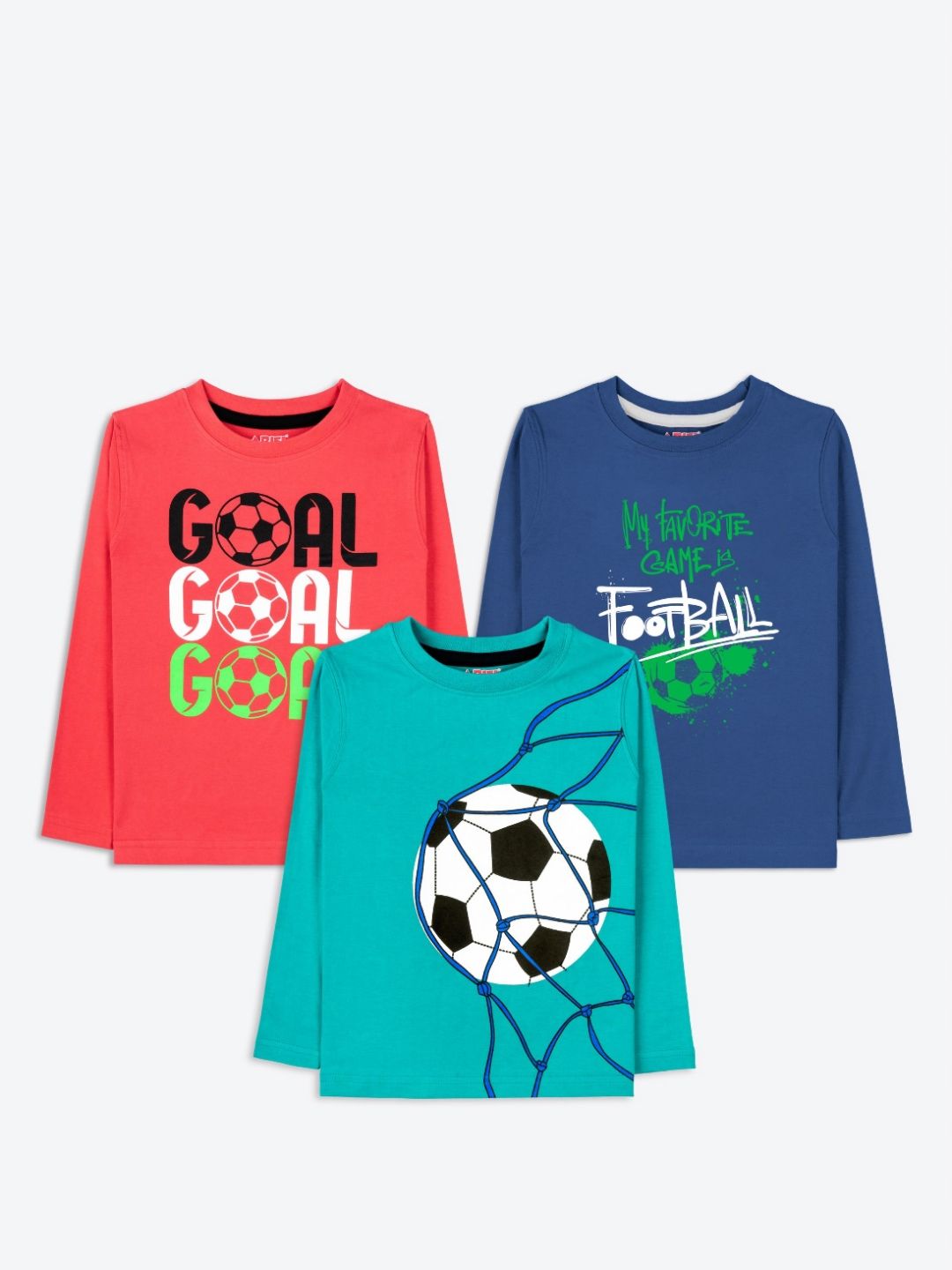 ariel Boys Pack Of 3 Typography Printed Round Neck Cotton T-shirt-picture-43