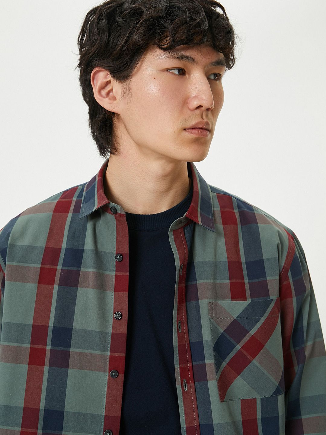 Koton Men Buffalo Checks Cotton Casual Shirt-picture-38