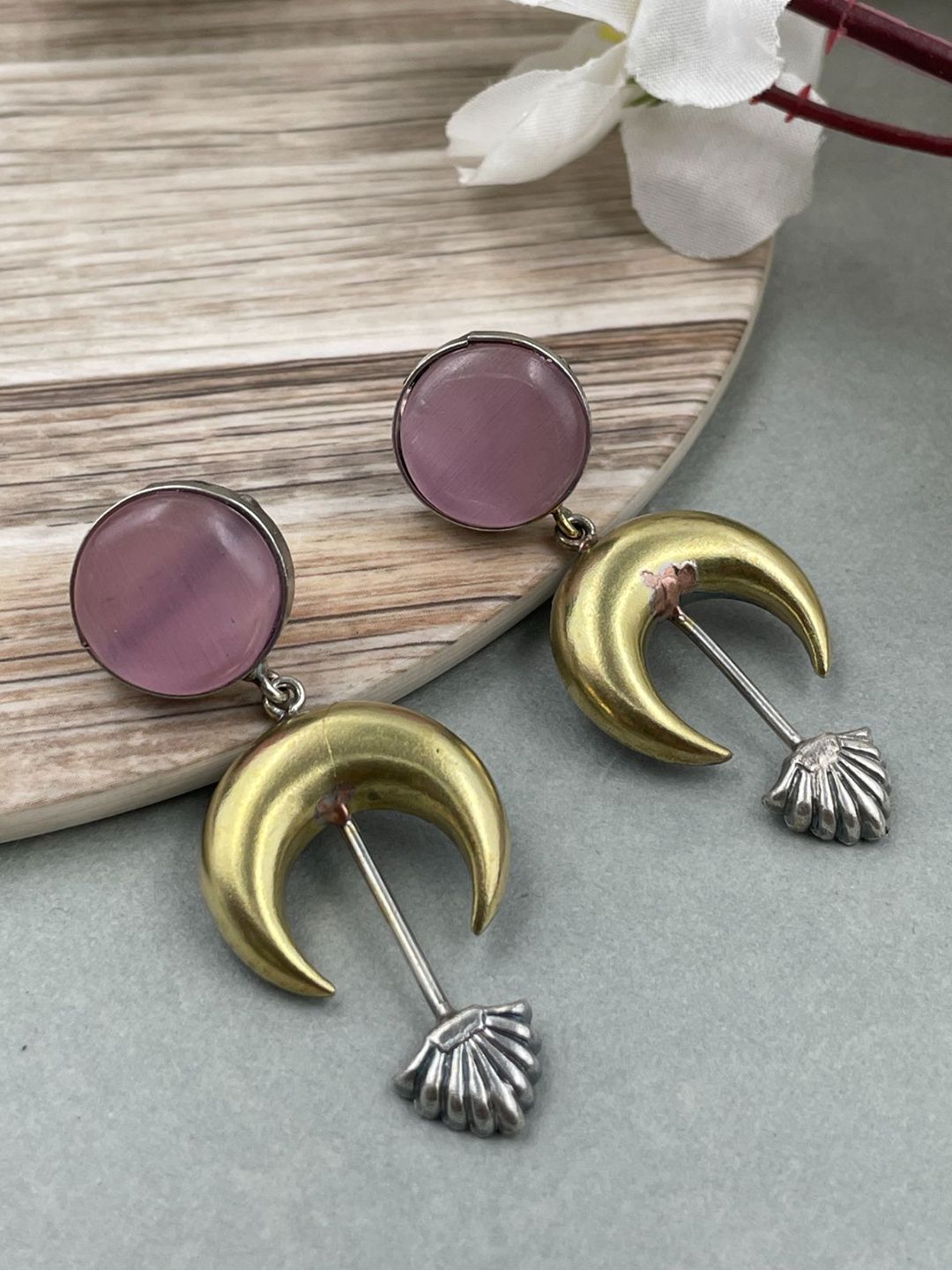 NAMAN ARTS Silver-Plated Artificial Stones Studded Contemporary Drop Earrings-picture-33