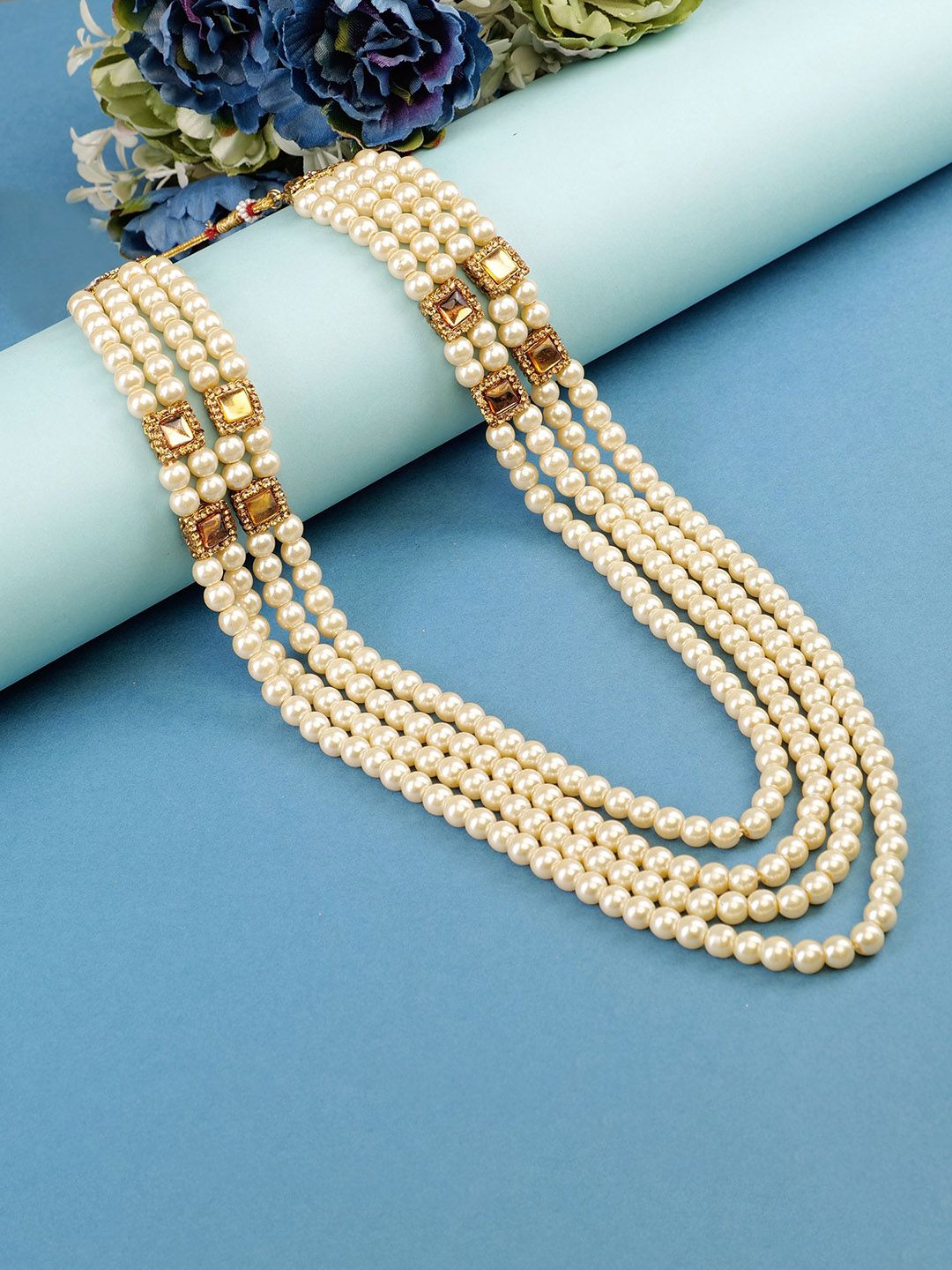 JIYANSHI FASHION Gold-Plated Beaded Layered Necklace-picture-29