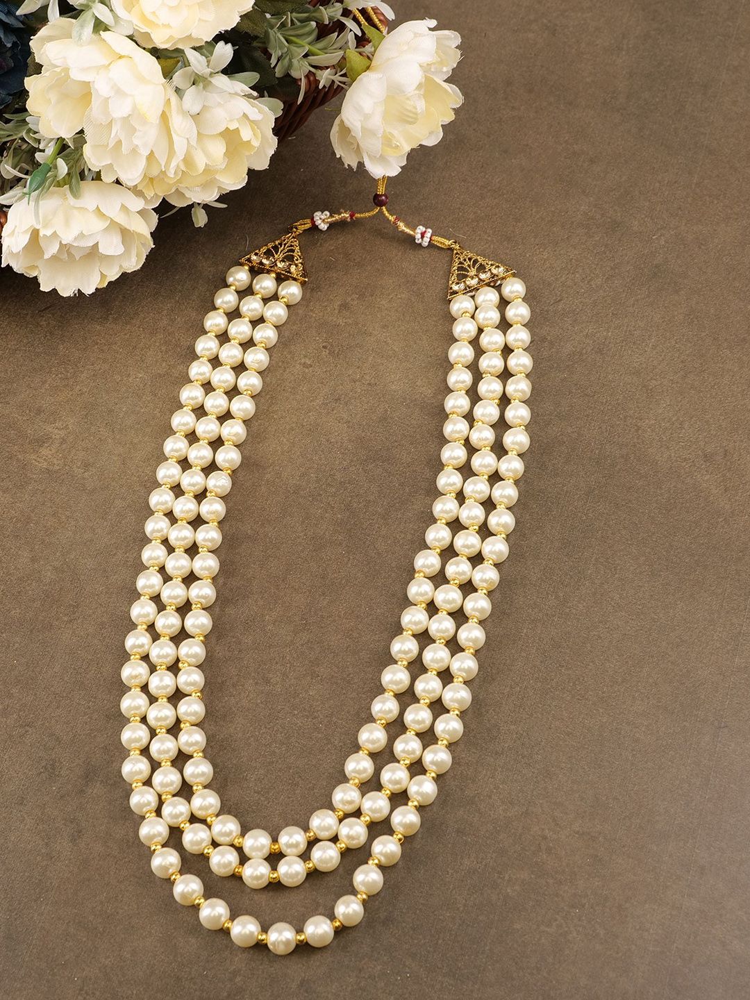 JIYANSHI FASHION Gold-Plated Pearls-Beaded Layered Minimal Necklace-picture-26