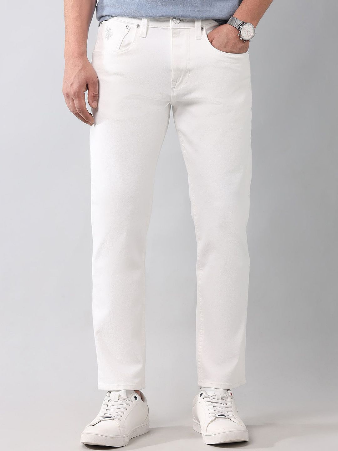 U.S. Polo Assn. Denim Co. Men Regular Fit Mid-Rise Clean Look Stretchable Jeans-picture-15