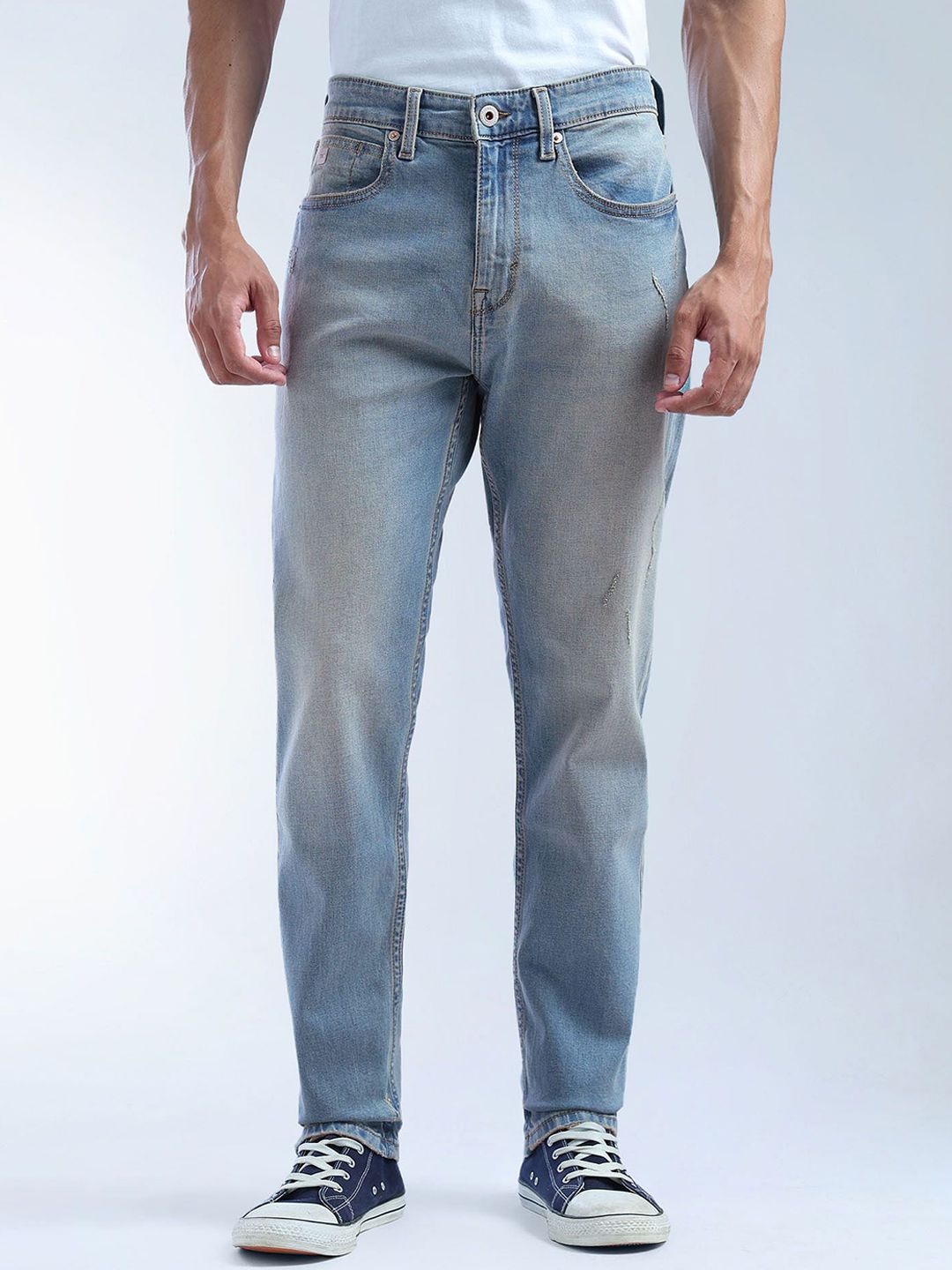 Flying Machine Men Slim Fit Mid-Rise Clean Look Light Fade Stretchable Jeans-picture-23