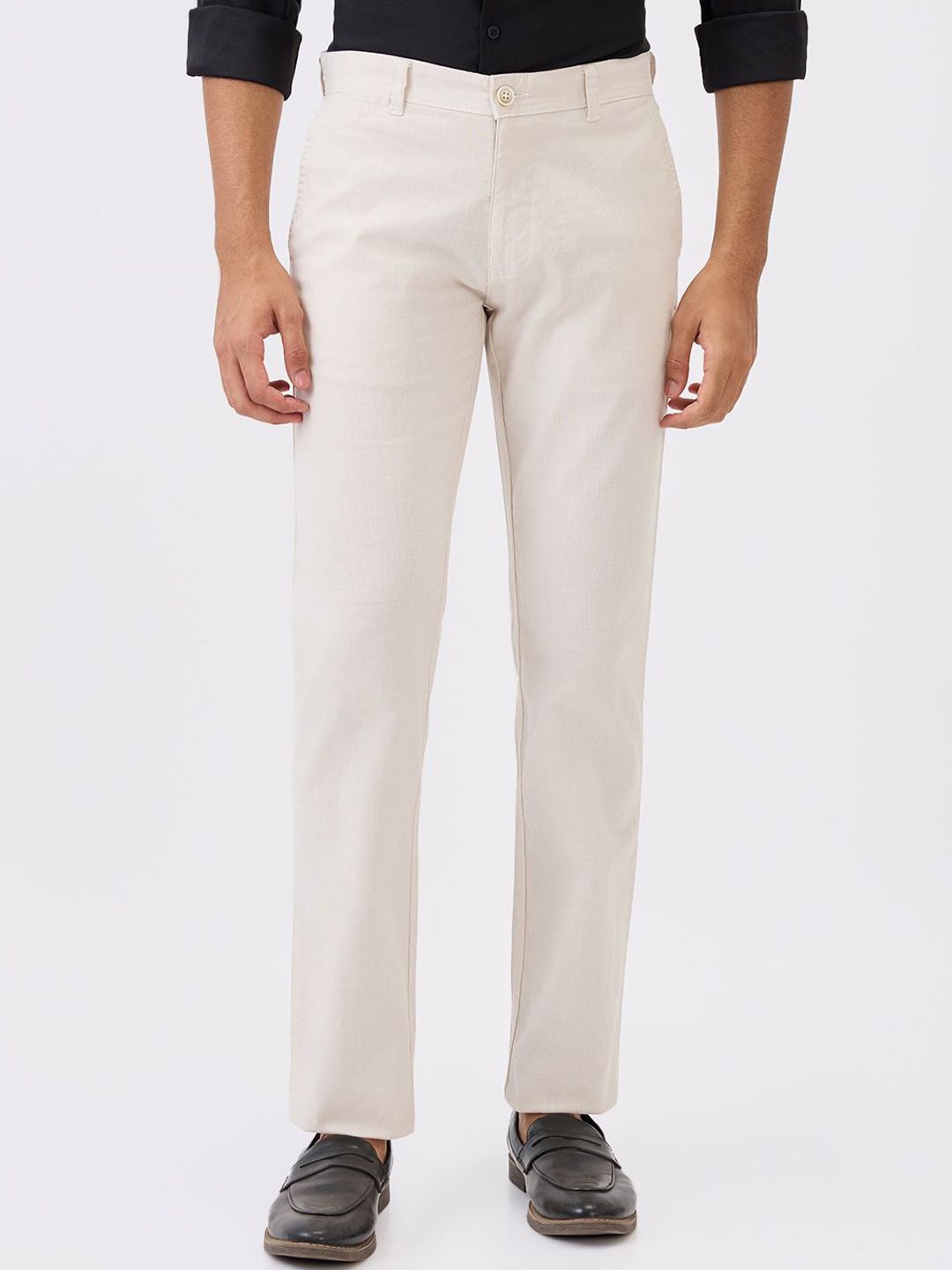 Parx Men Slim Fit Mid-Rise Cotton Trousers-picture-31
