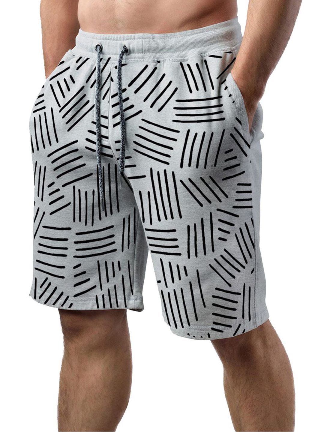 Hotfits Men Geometric Training or Gym Shorts-picture-38