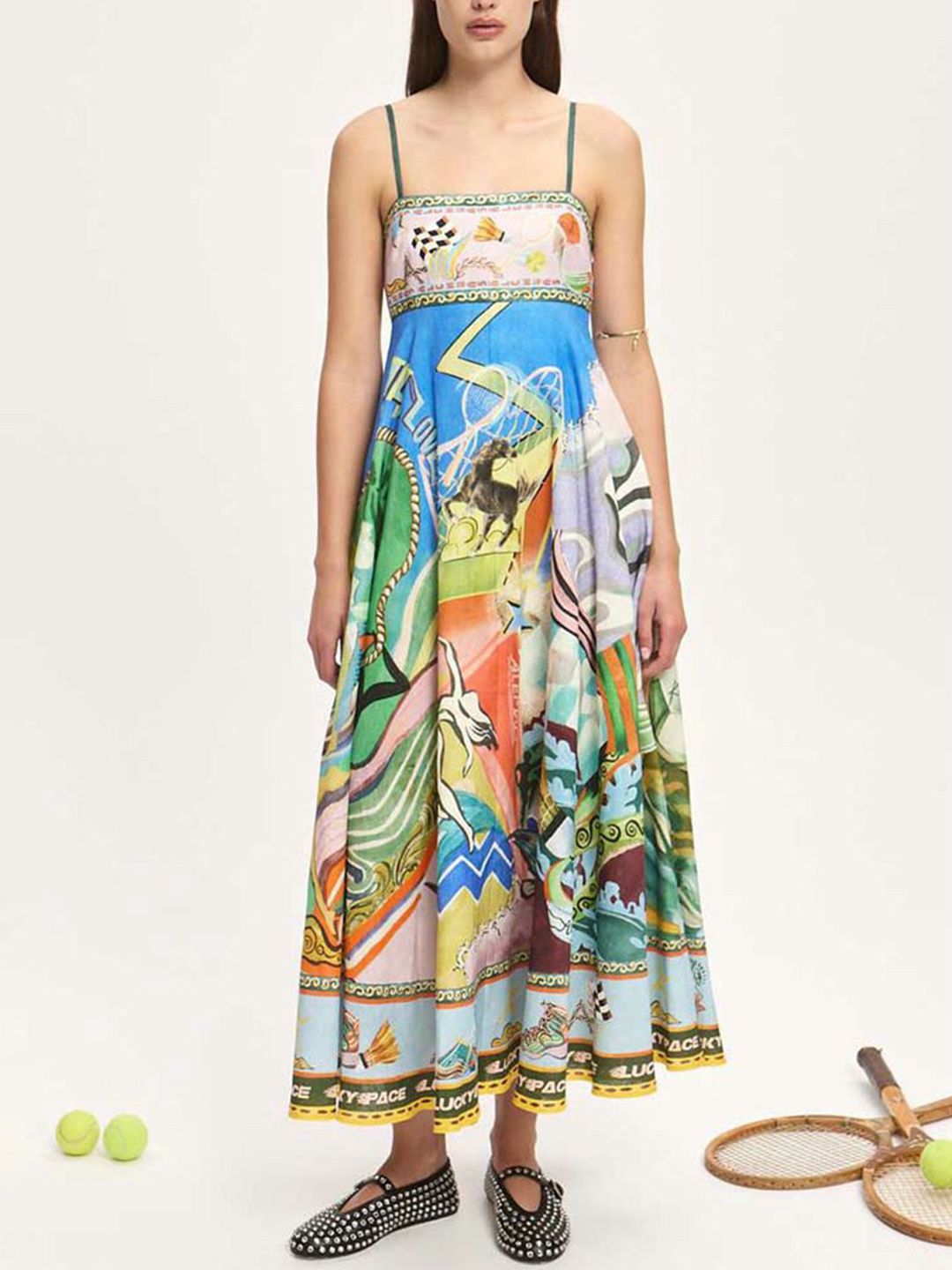 StyleCast x Revolte Women Graphic Print Maxi Dress-picture-39