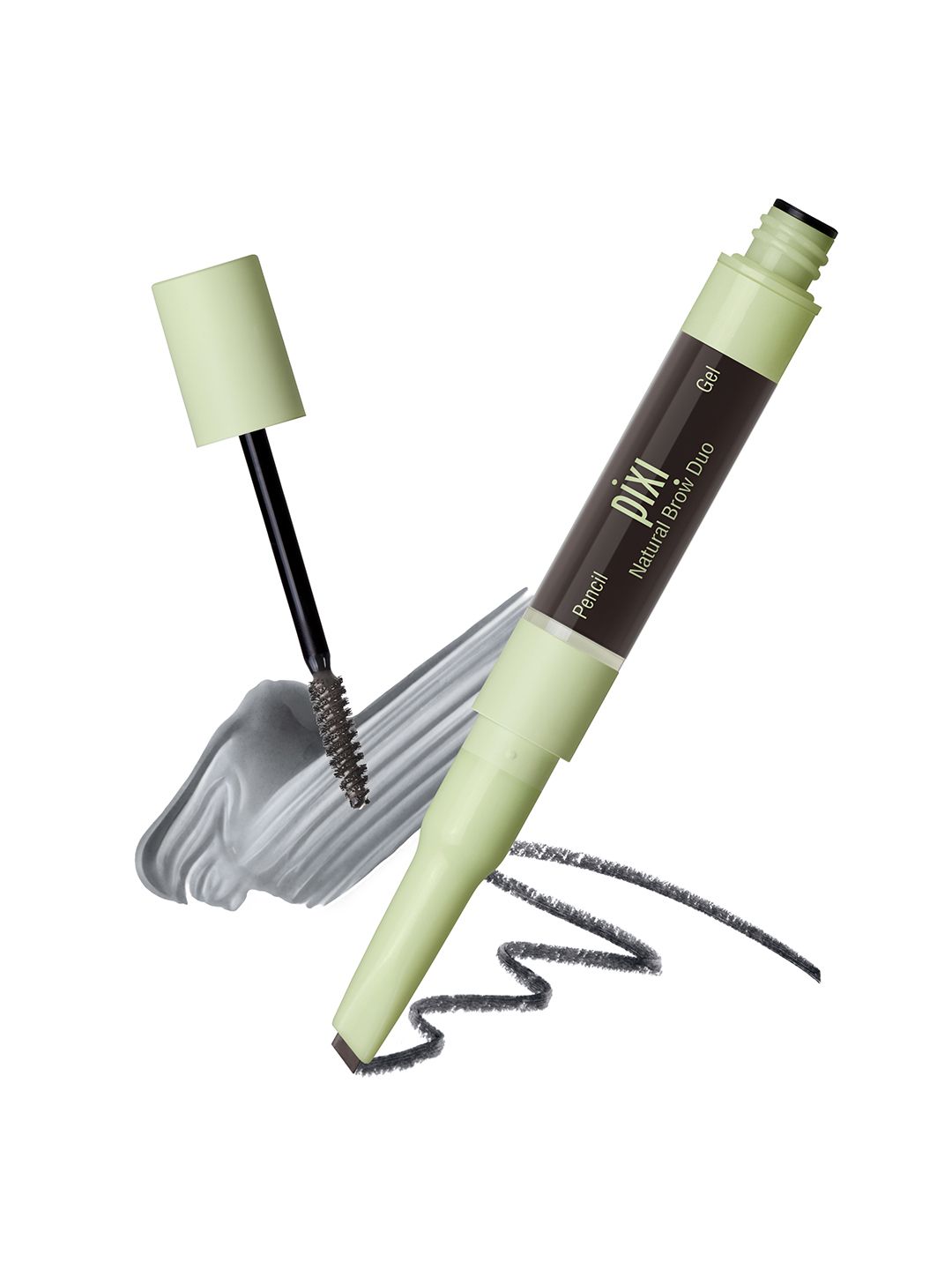 Pixi Flawlessly Polished Natural Brow Duo - 0.2 g - 2.5 ml - Soft Black