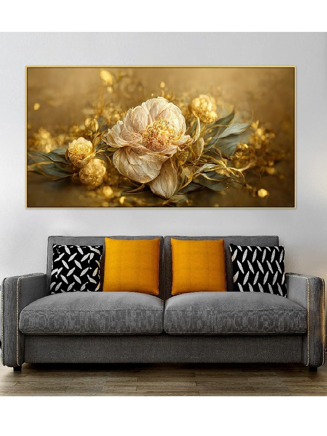 DEKORSTATION Multicoloured 1 Piece Canvas Floral Wall Paintings-picture-20