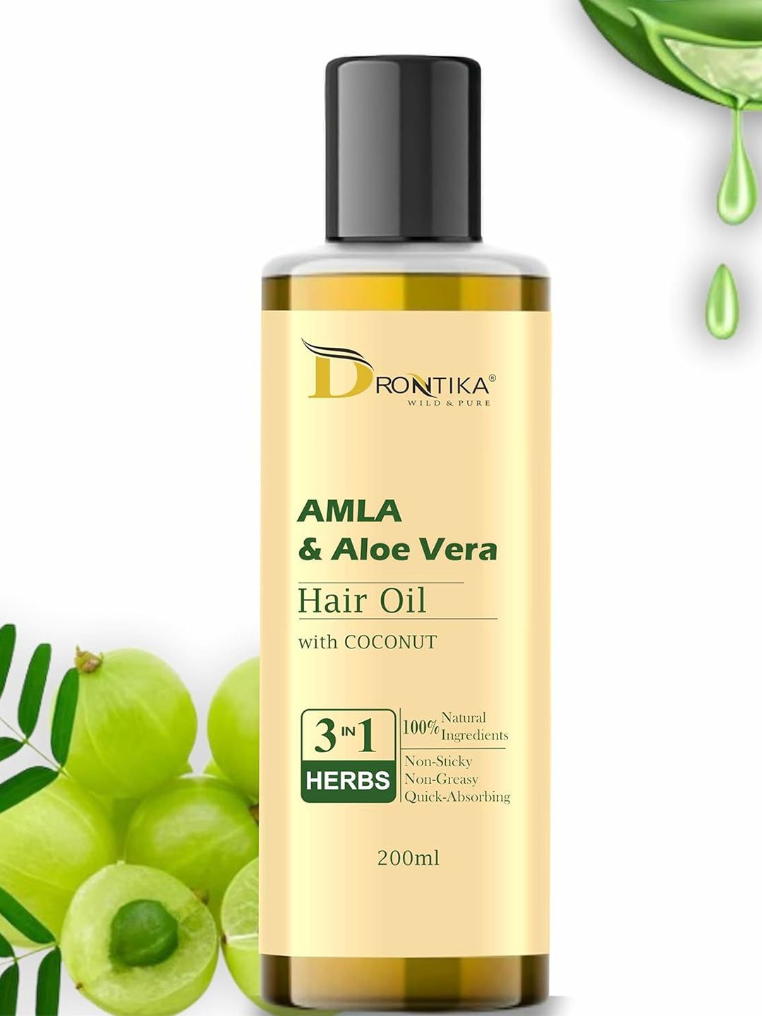 DRONTIKA Amla & Aloe Vera Hair Oil With Coconut Oil - 200 ml-image-20