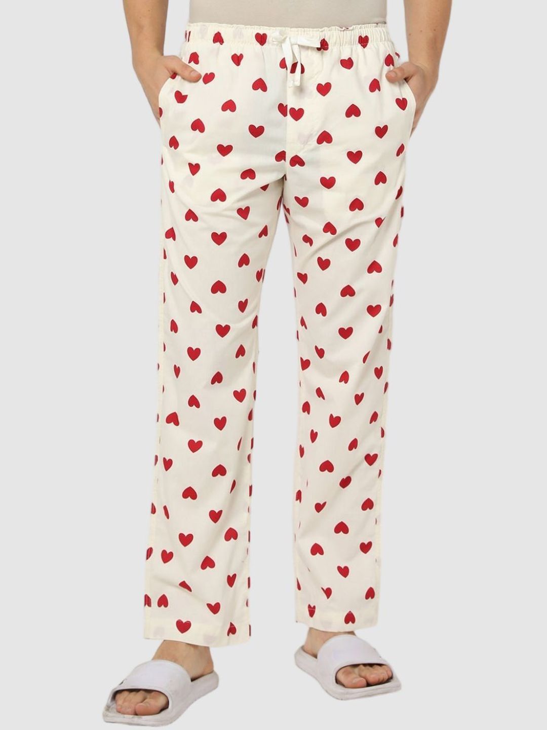GAP Men Heart Printed Pure Cotton Slim-Fit Lounge Pants-picture-24