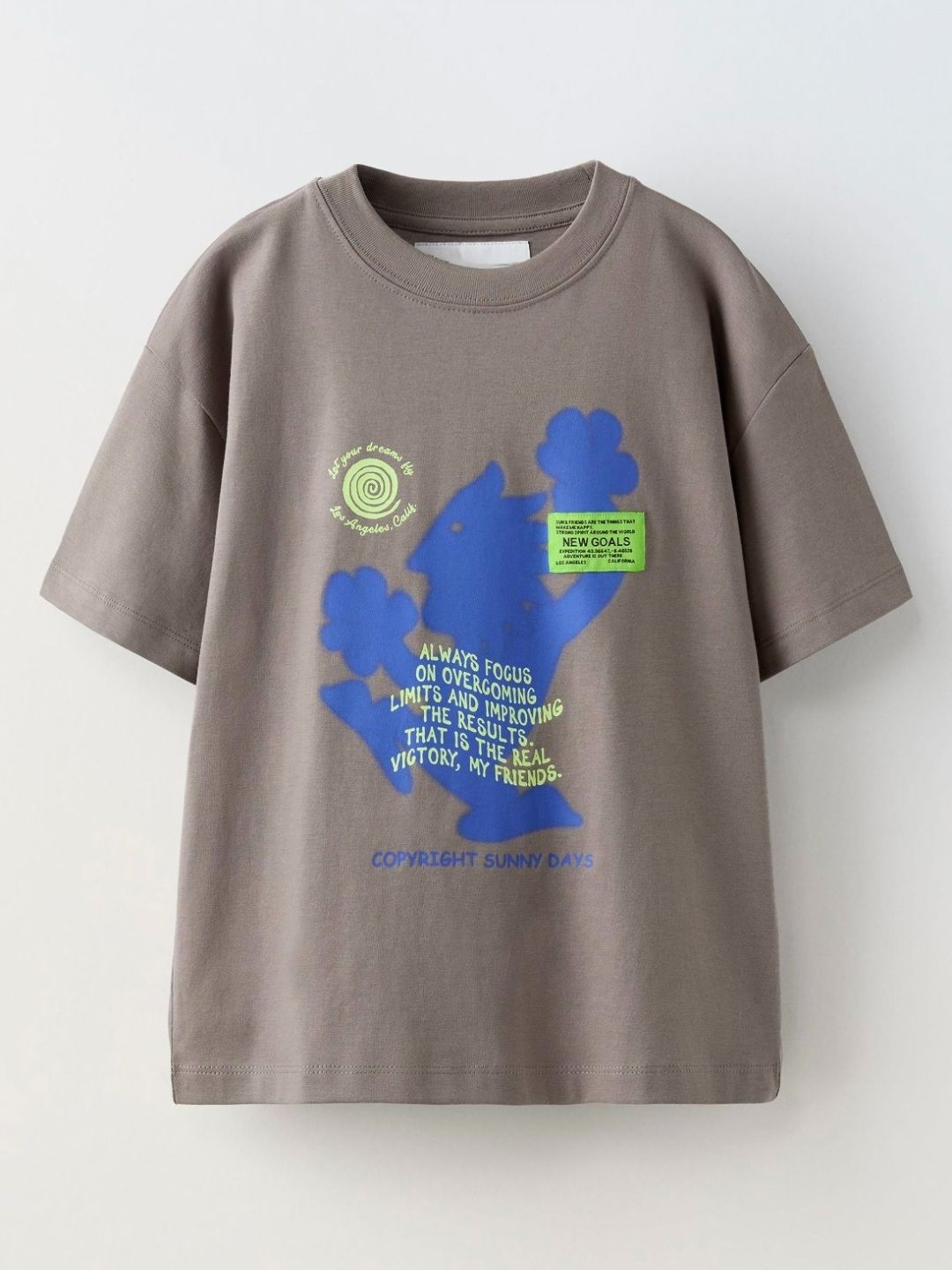 Alan Jones Boys Graphic Printed Drop-Shoulder Sleeves Oversized T-shirt-picture-26