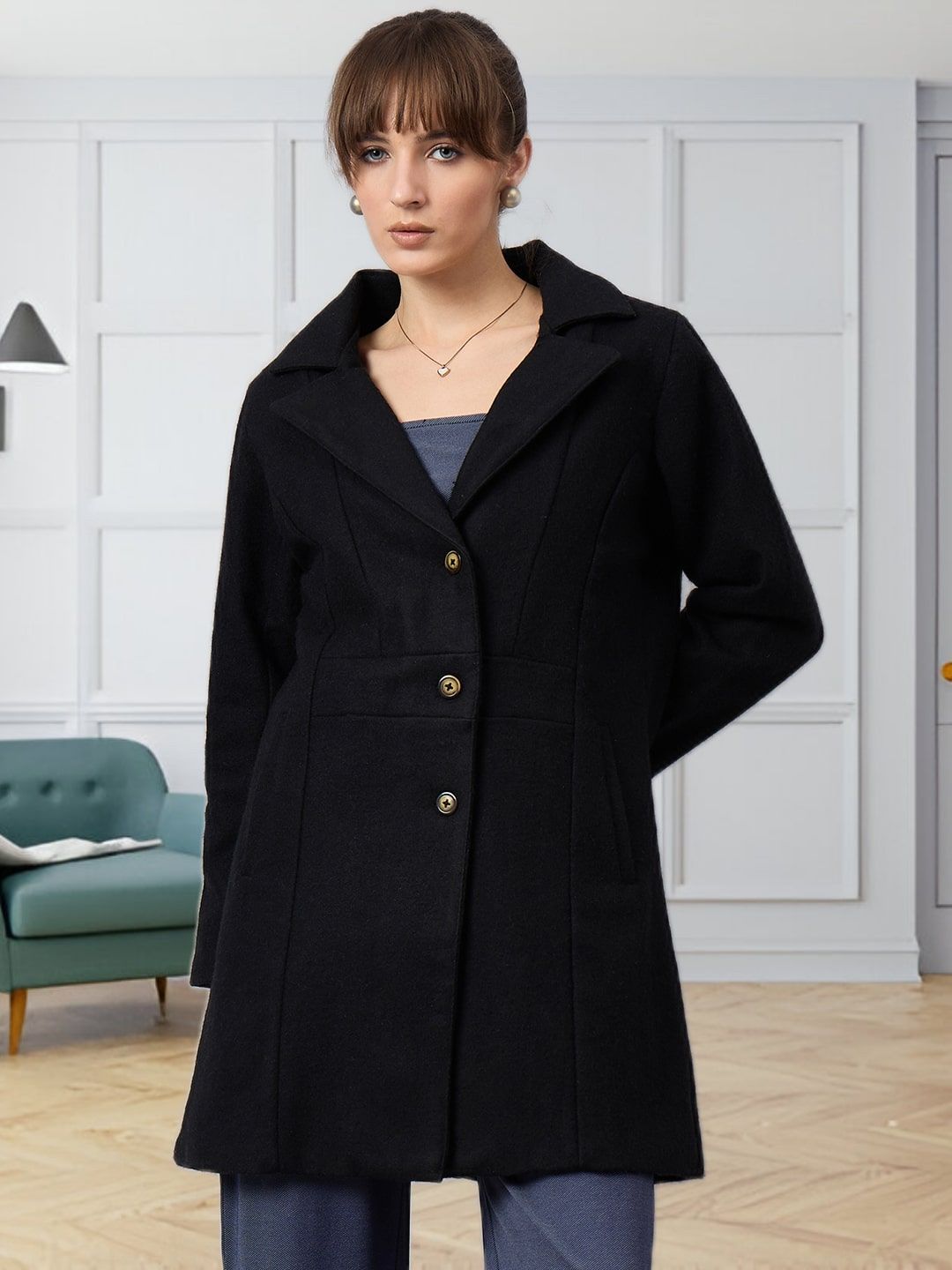 all about you Women Single-Breasted Overcoat
