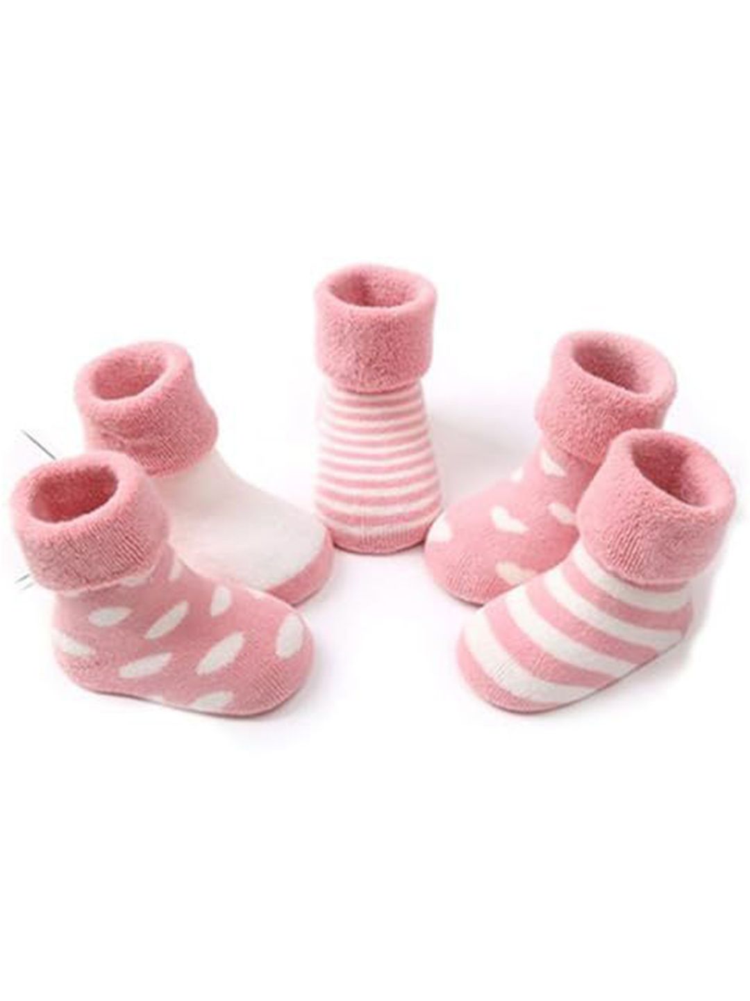 MOMISY Kids Pack Of 5 Printed Cotton Ankle-Length Socks-picture-15