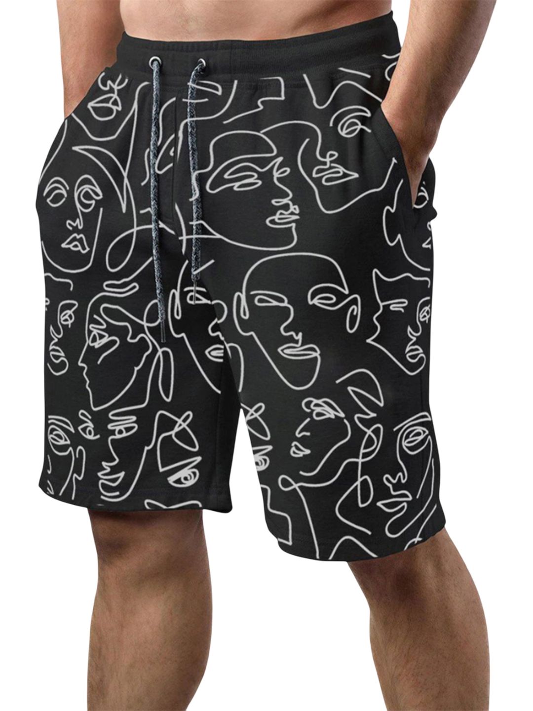 Hotfits Men Graphic Printed Regular Fit Mid-Rise Gym Shorts-picture-55