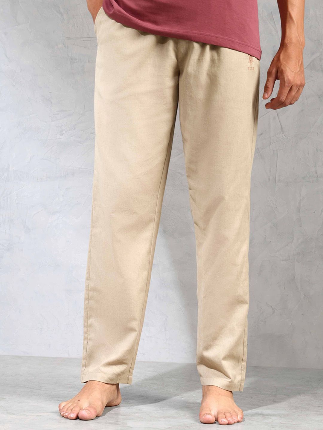 U.S. Polo Assn. Relaxed-Fit Mid-Rise Straight-Leg Lounge Pants