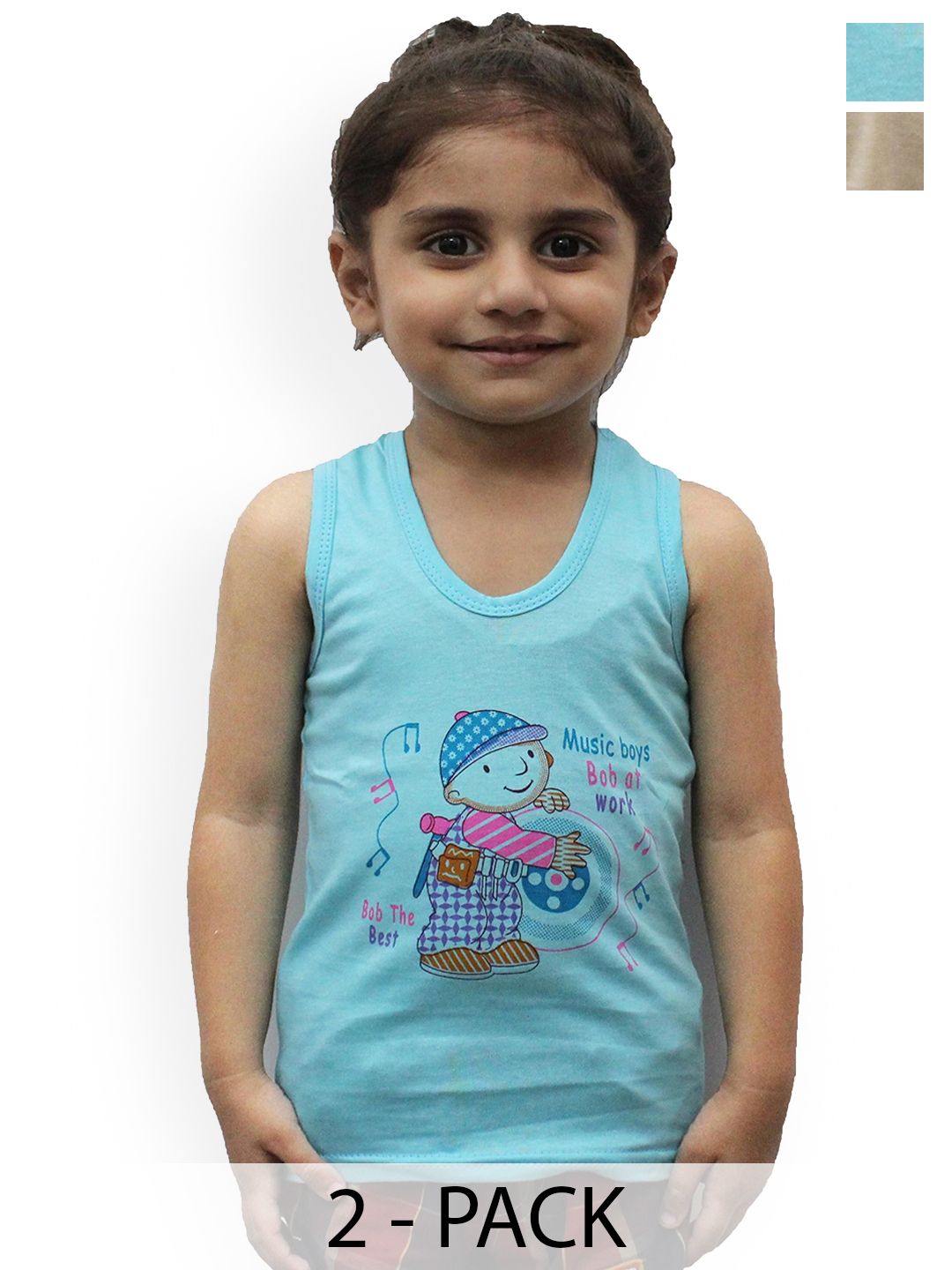 NEW TRINATH HOSIERY Girls Pack Of 2 Printed Scoop Neck Pure Cotton Tank Innervests-picture-22