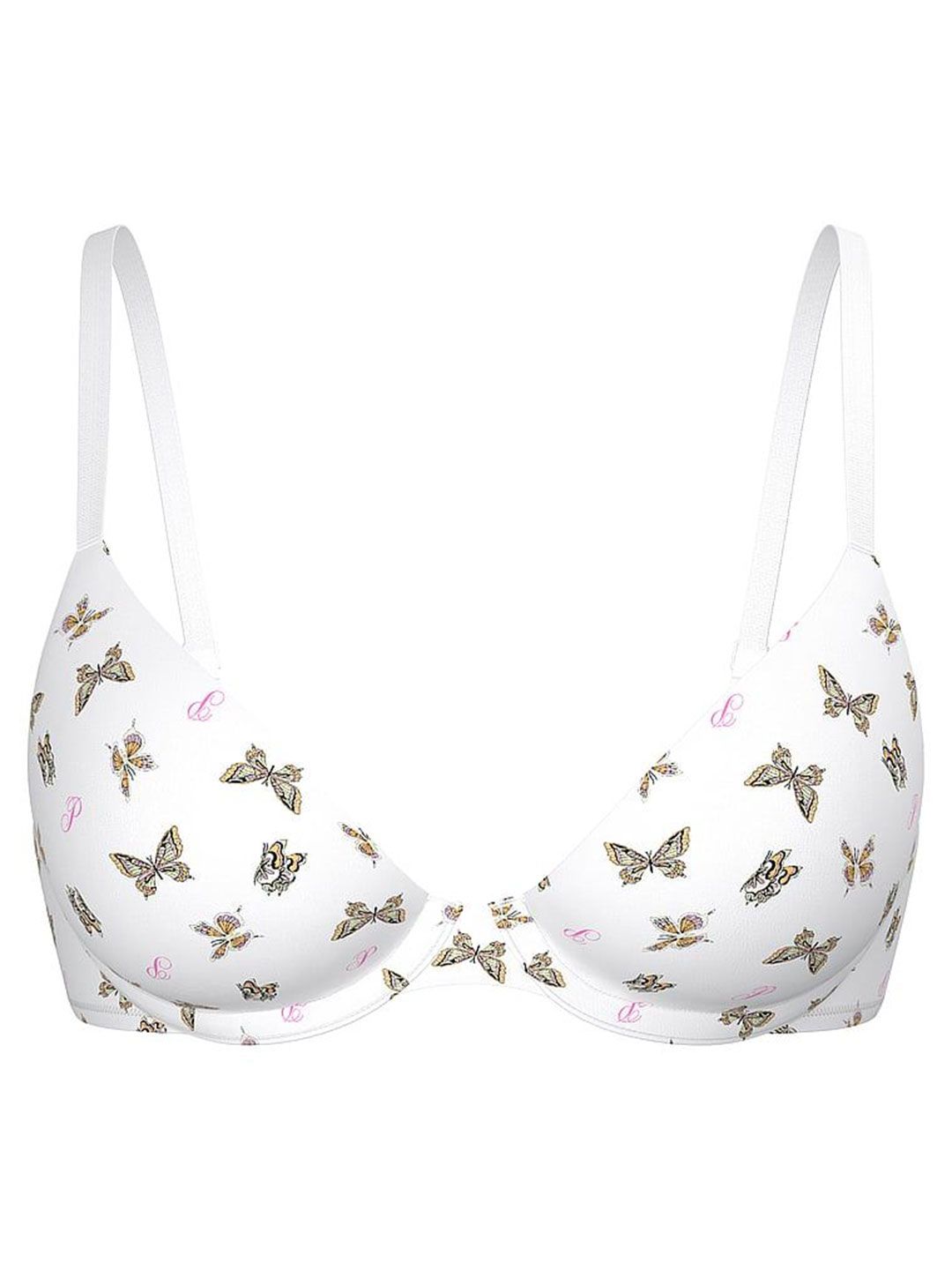 Victoria's Secret Butterfly Print Full Coverage Underwired Lightly Padded T-shirt Bra