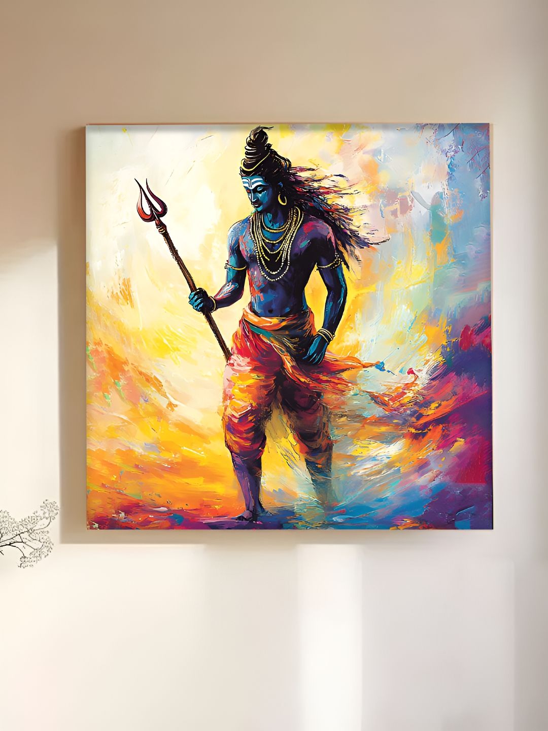 Myntra Elegant Homes Yellow & Blue 1 Piece Canvas Religious Wall Paintings-picture-19