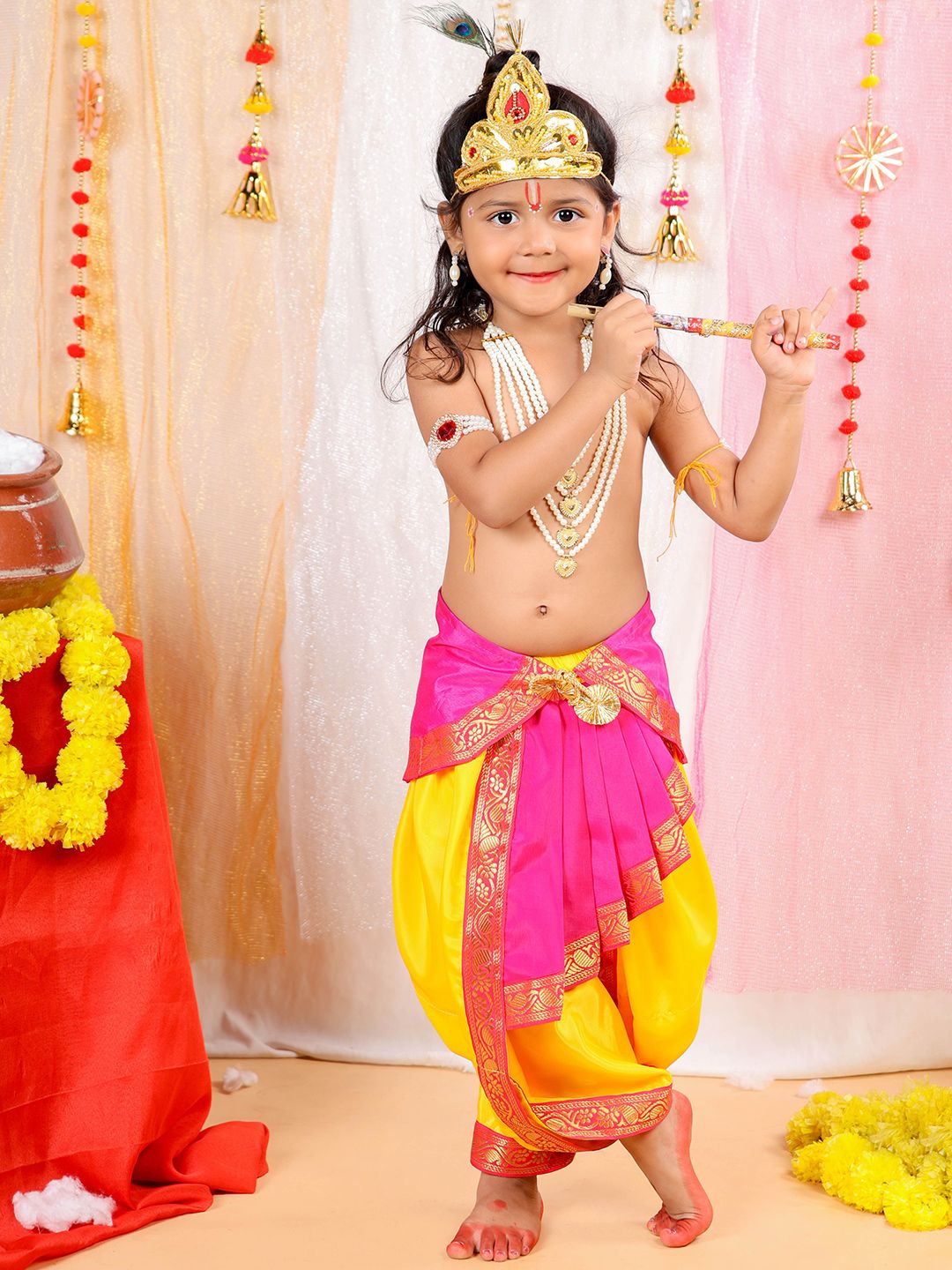 itsmycostume Kids Krishna Costume Dress With Accessories-picture-10