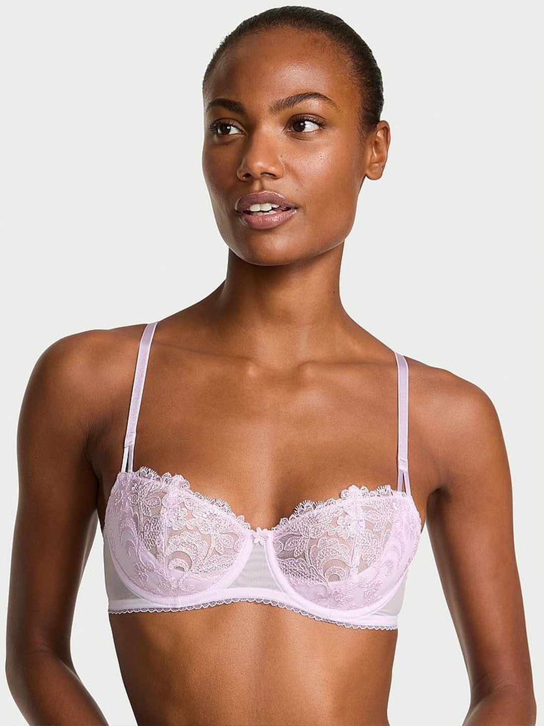 Victoria's Secret Full Coverage Underwired Lace Balconette Bra-image-7