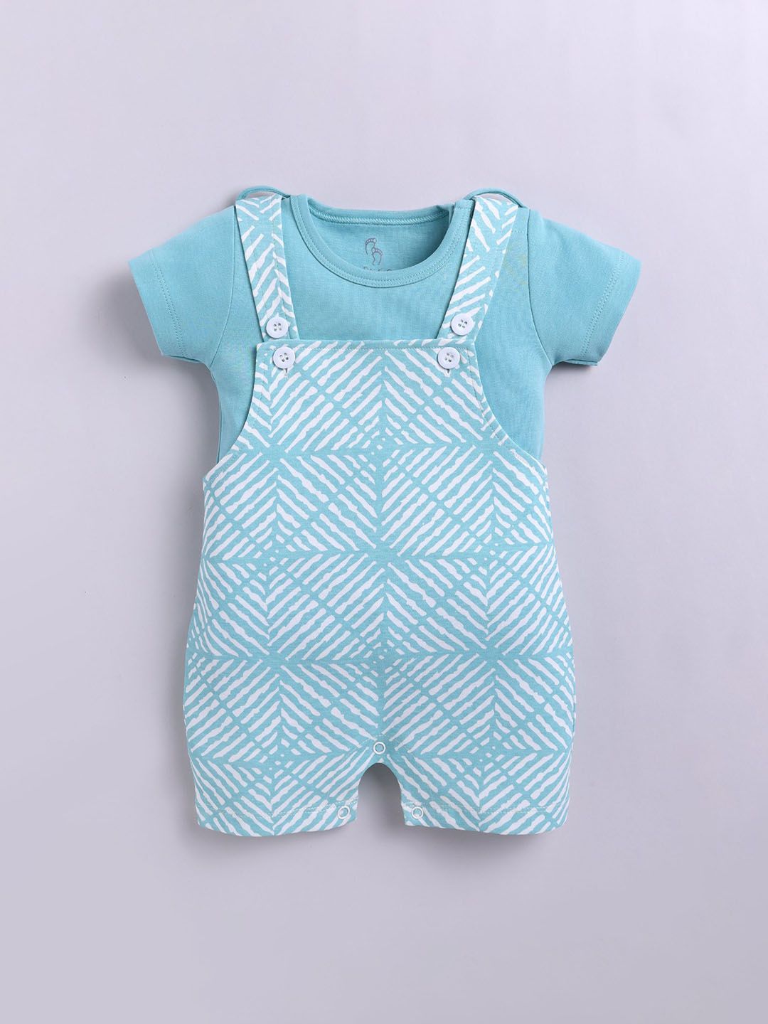 BABY GO Infant Boys Printed Cotton Dungaree With T-Shirt-picture-21