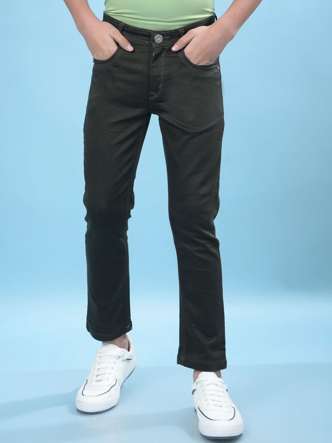 Crimsoune Club Boys Slim Fit Mid-Rise Heavy Fade Stretchable Jeans-picture-24