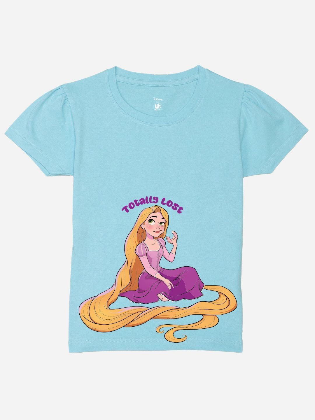 YK Disney Girls Graphic Printed Puff Sleeves Pure Cotton T-shirt-picture-47