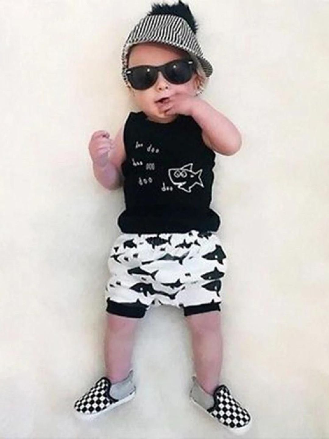 Lofn Unisex Kids Printed T-shirt with Capris-picture-38