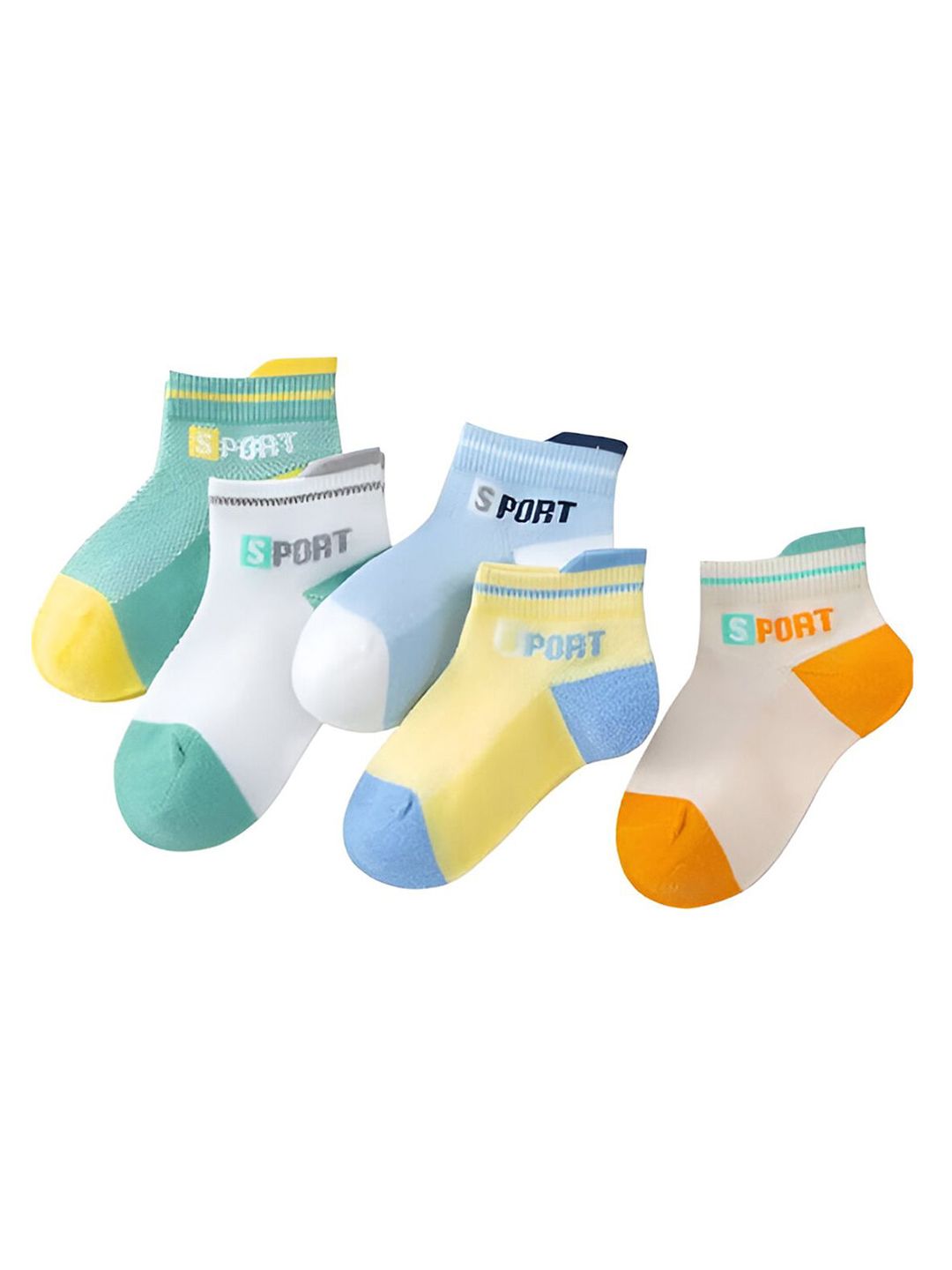 MOMISY Kids Pack Of 5 Patterned Ankle Length Socks-image-42