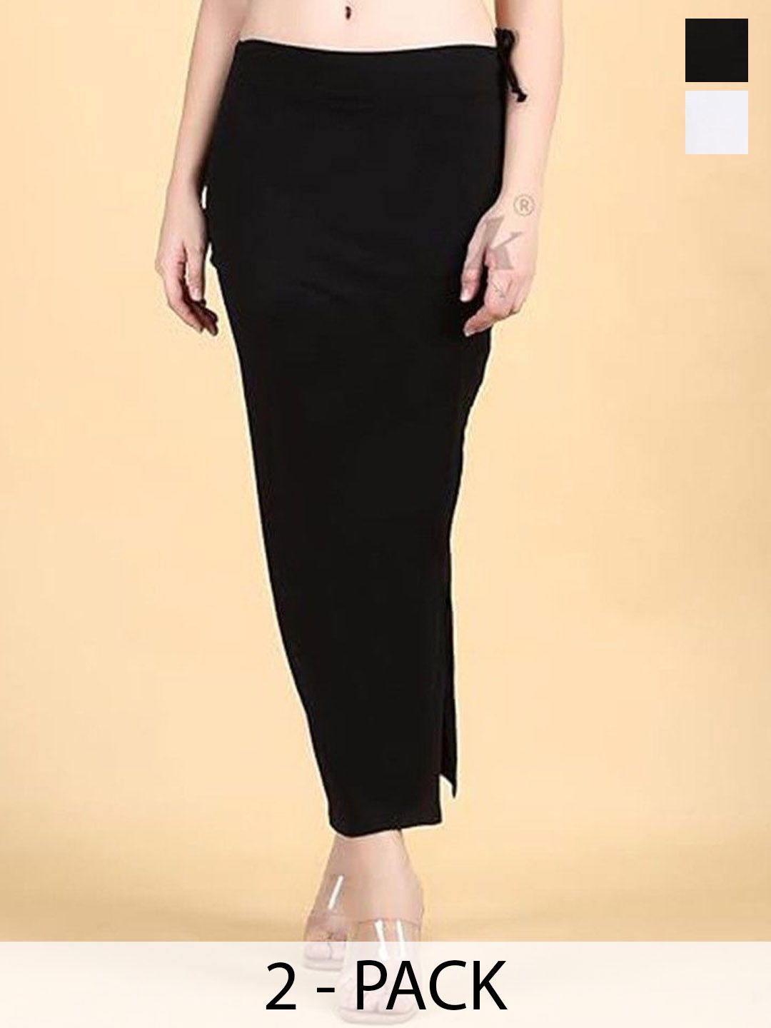 Klassik Pack Of 2 Mid-Rise Saree Shapewear-picture-31