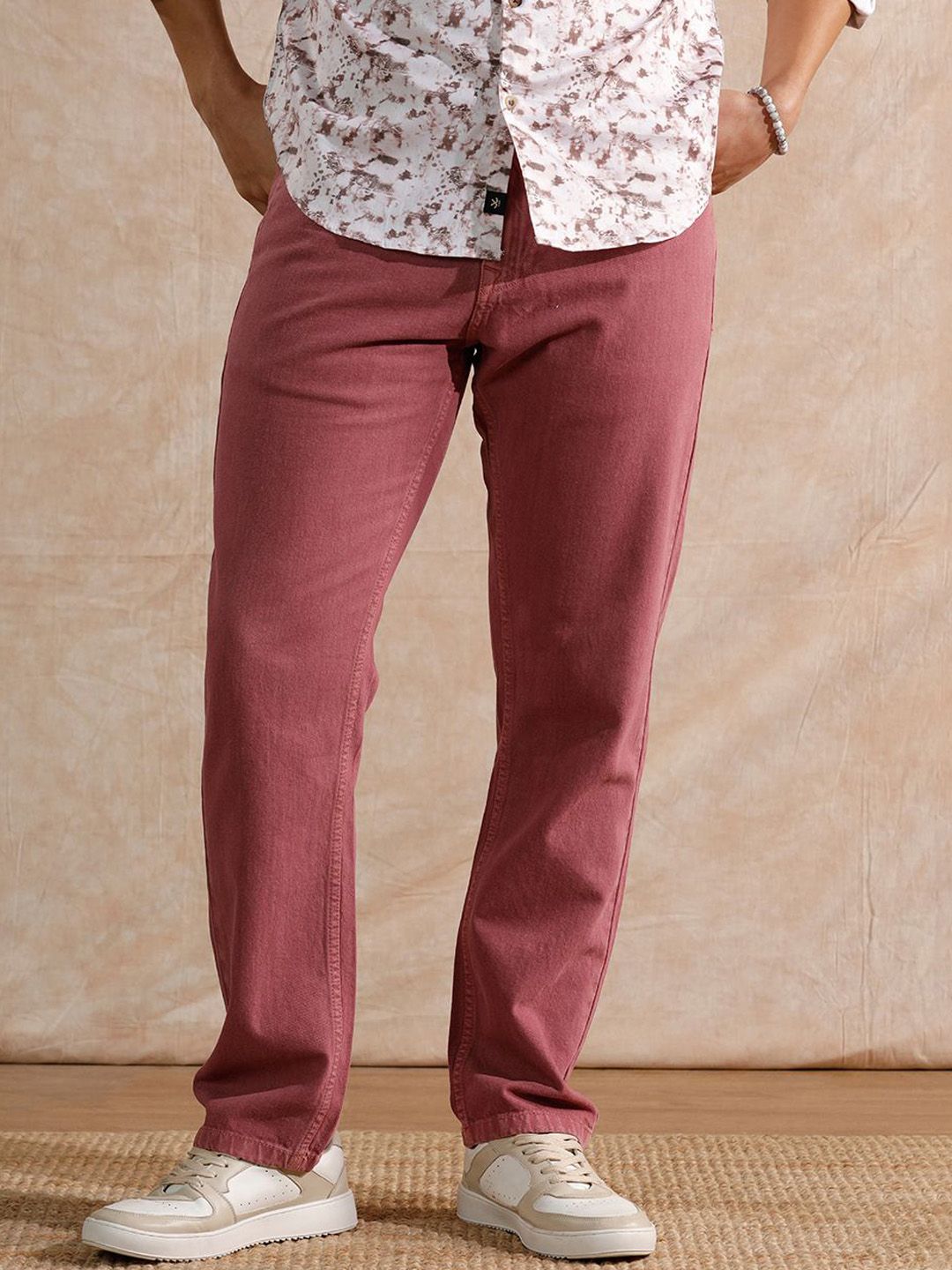 WROGN Men Comfort Relaxed Fit Mid-Rise Low Distress Jeans-picture-25