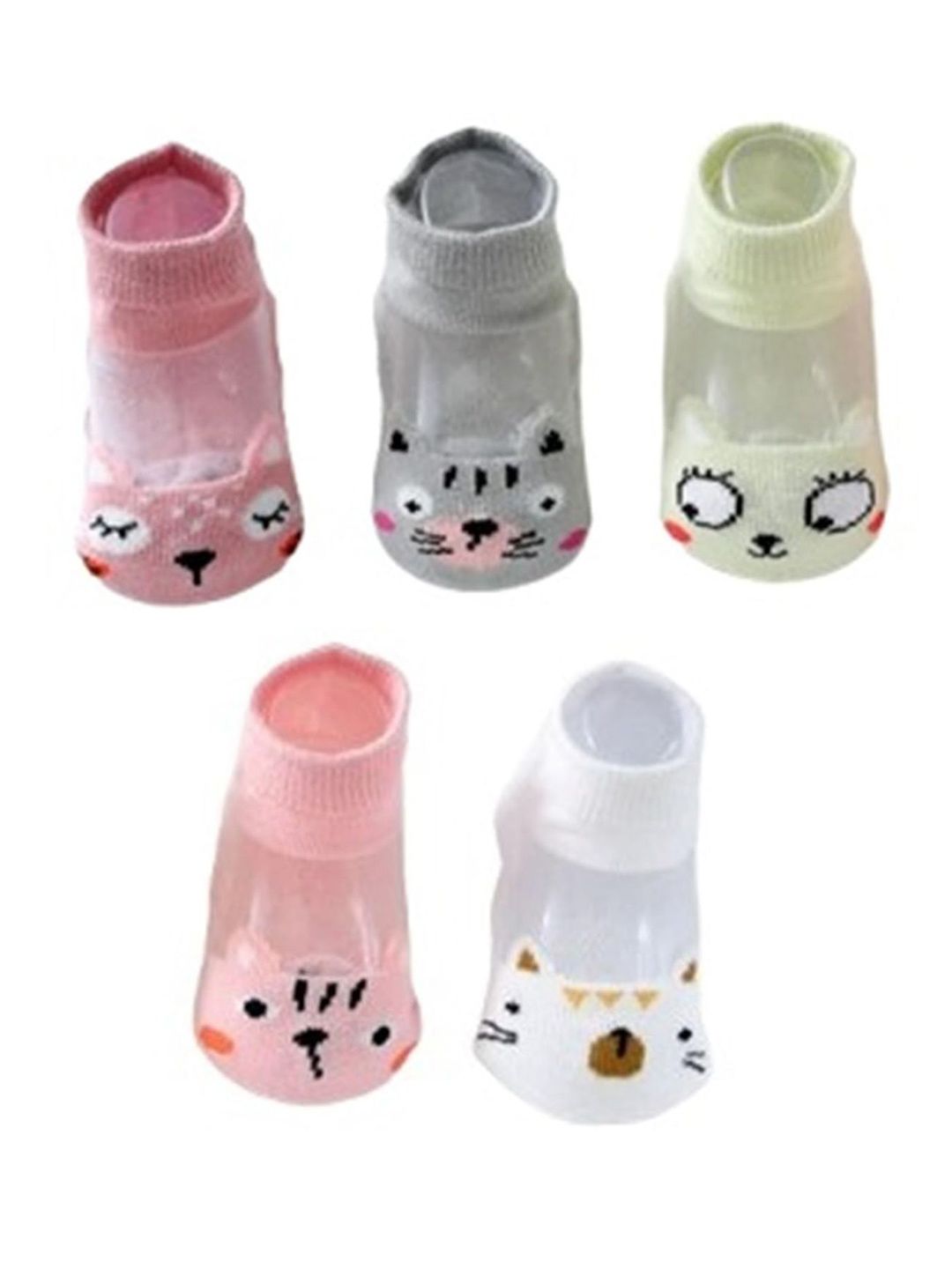 MOMISY Kids Pack Of 5 Patterned Ankle Length Socks-image-31