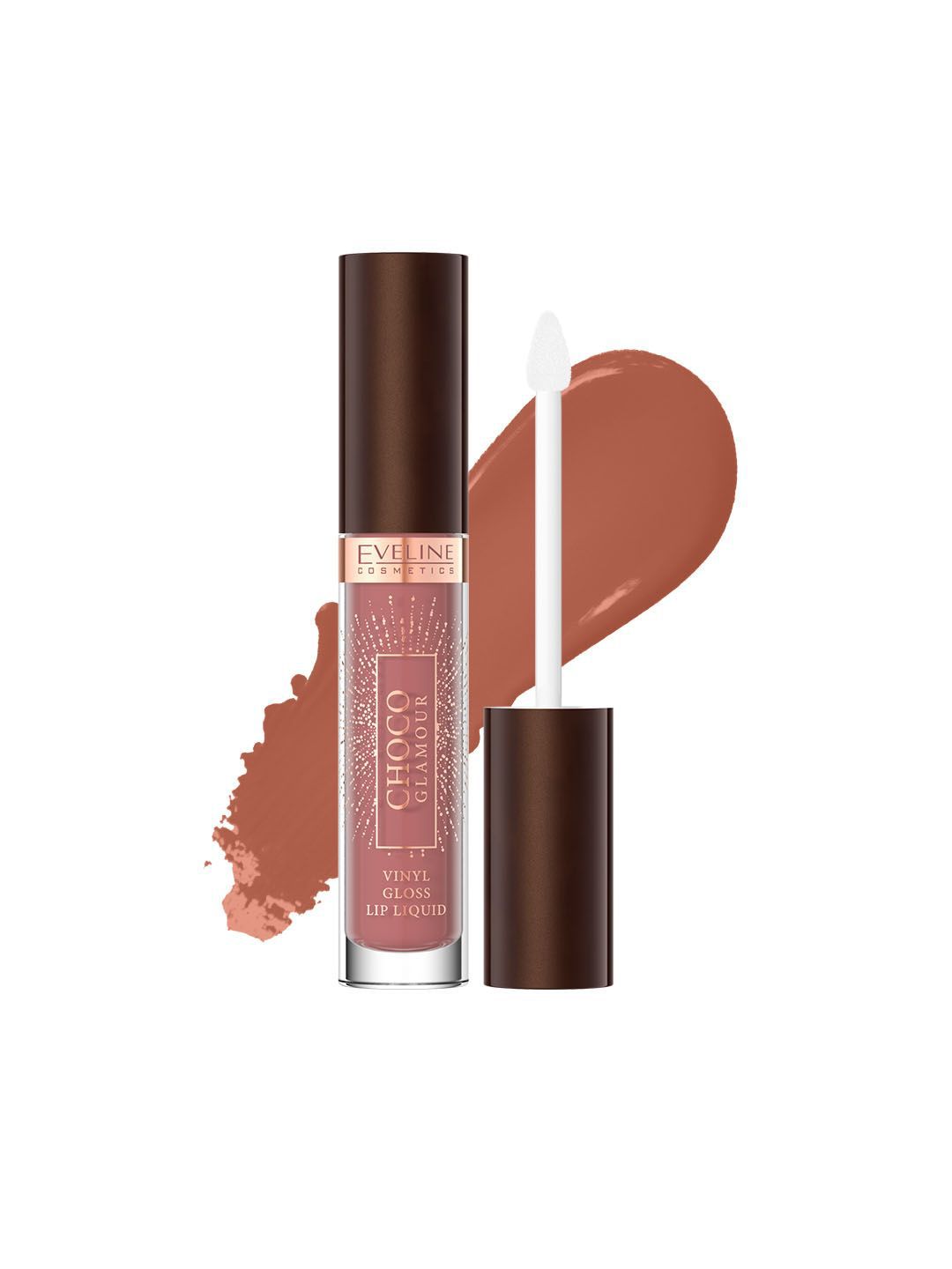 Eveline Cosmetics Choco Glamour Vinyl Gloss Lip - 4.5 ml- Toffee Chocolate 03-picture-15