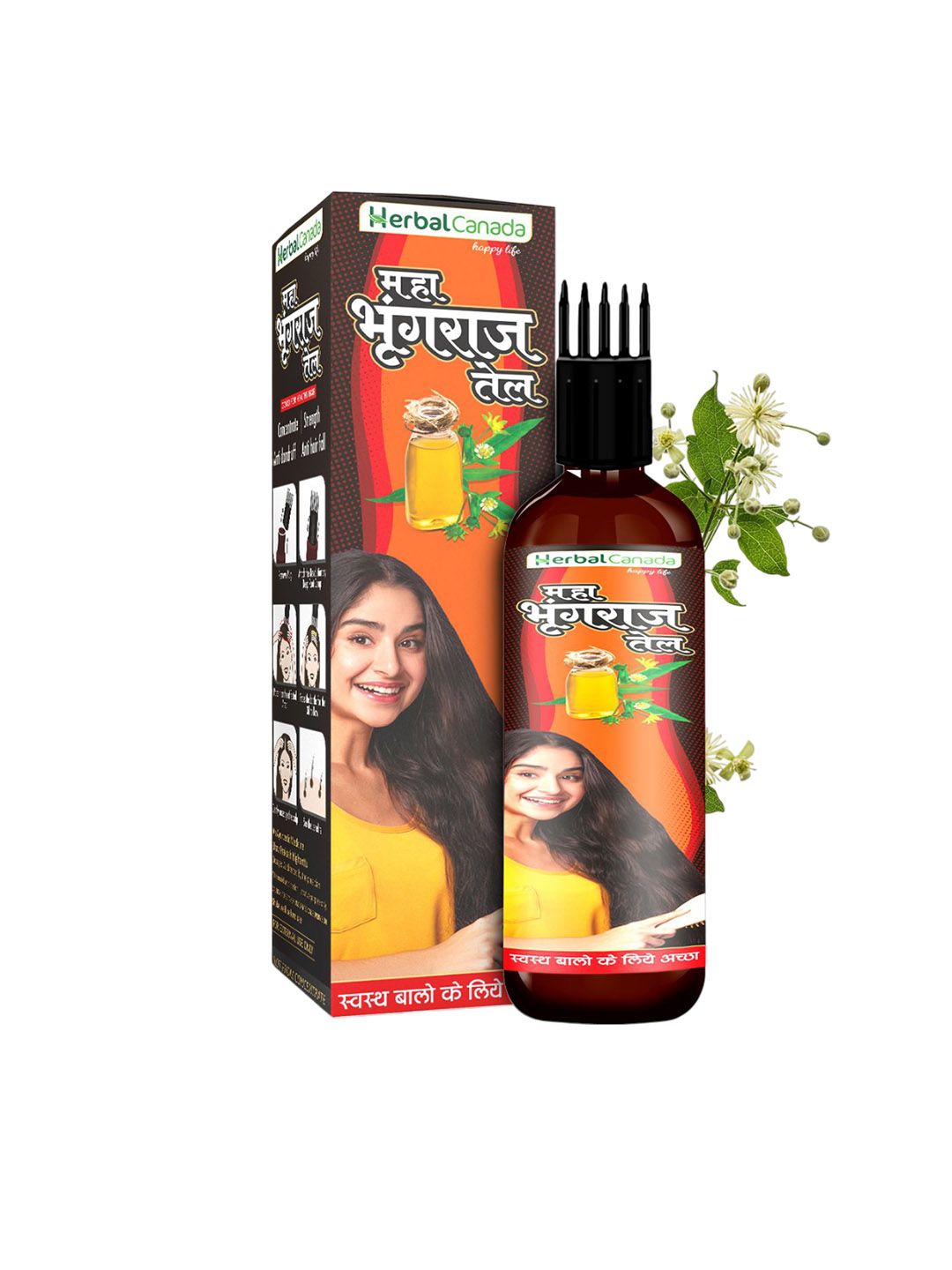 Herbal Canada Maha Bhringraj Tail Anti Hair Fall & Anti Dandruff Hair Oil- 100 ml-picture-17
