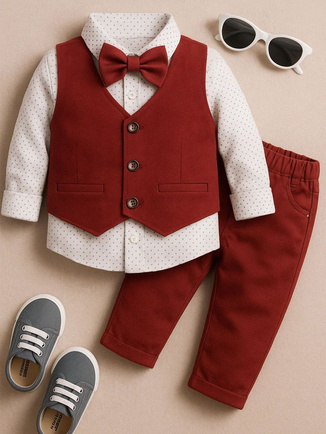 FABIZZA Boys Single-Breasted 3-Piece Suit Set-picture-30
