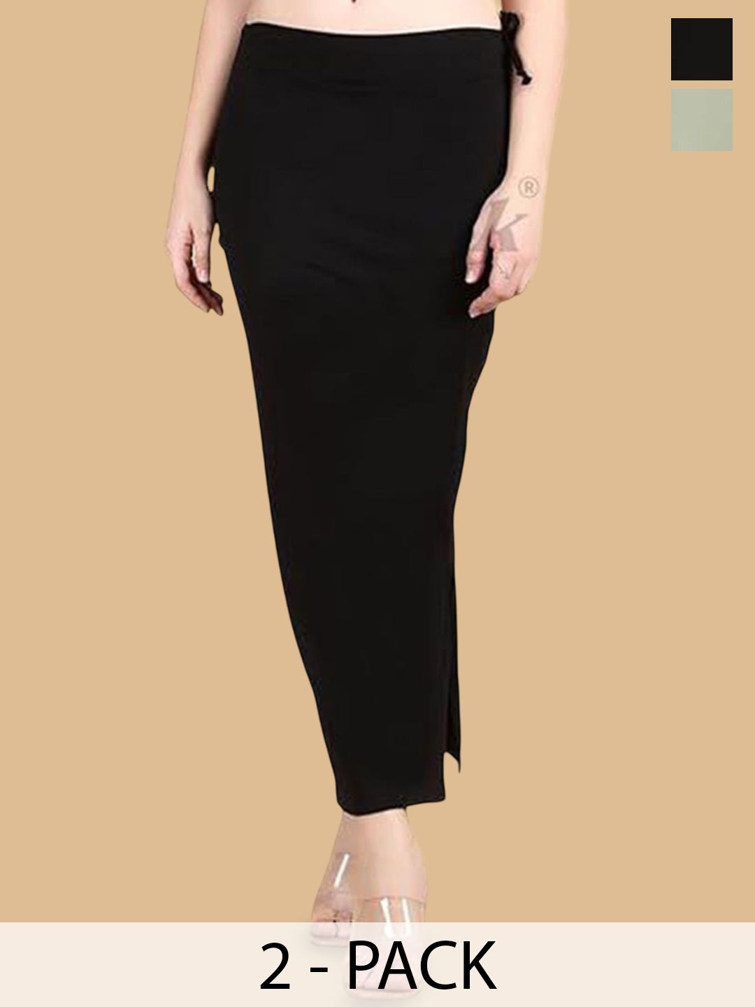 Klassik Pack Of 2 Mid-Rise Saree Shapewear-picture-37