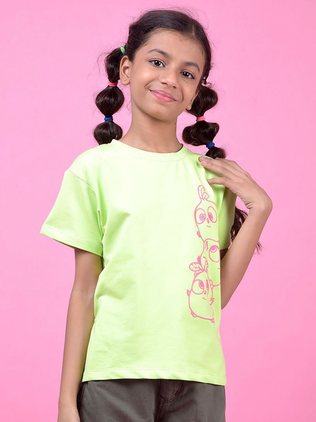 Crimsoune Club Girls Graphic Printed Round Neck Slim Fit T-shirt-picture-52