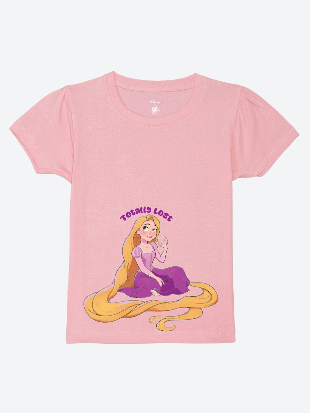 YK Disney Girls Graphic Printed Puff Sleeves Pure Cotton T-shirt-picture-32